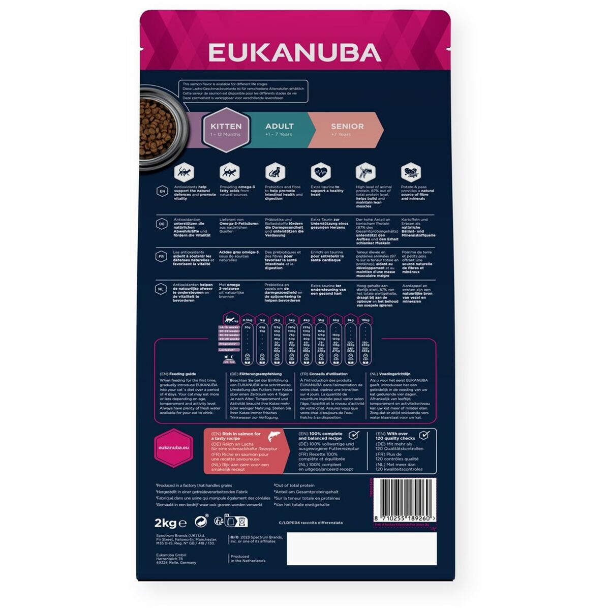 Cibo per gatti Eukanuba Grain Free Kitten Salmon Pesce 2 Kg 3 S91099136_1