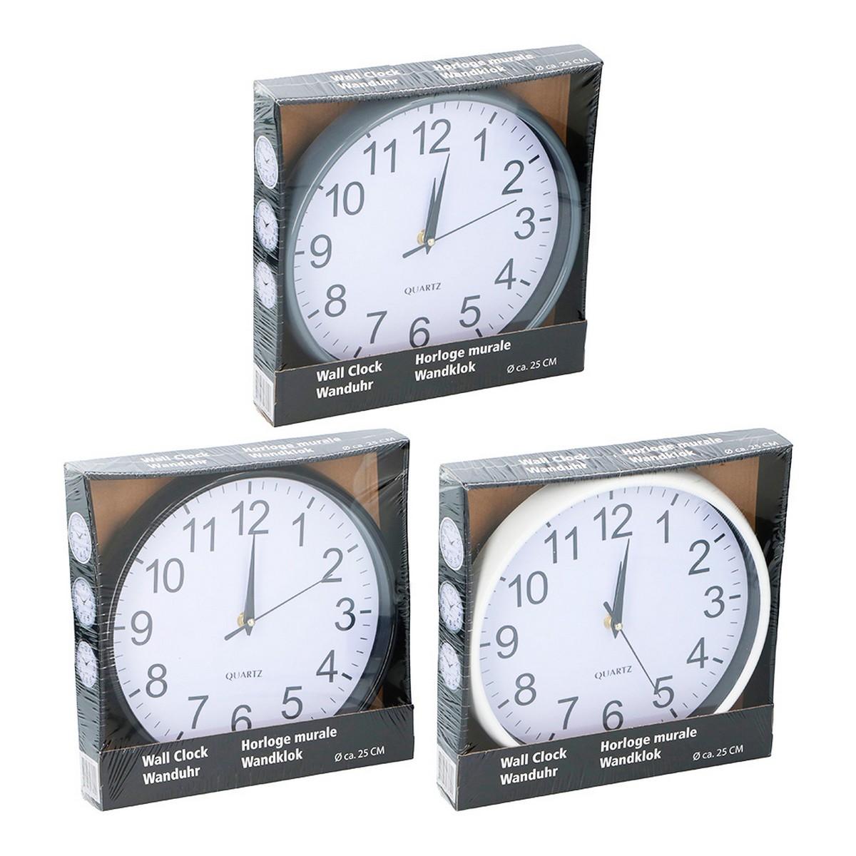 Orologio da Parete Ø 25 x 3 cm Multicolore polipropilene 4 S7901781_2
