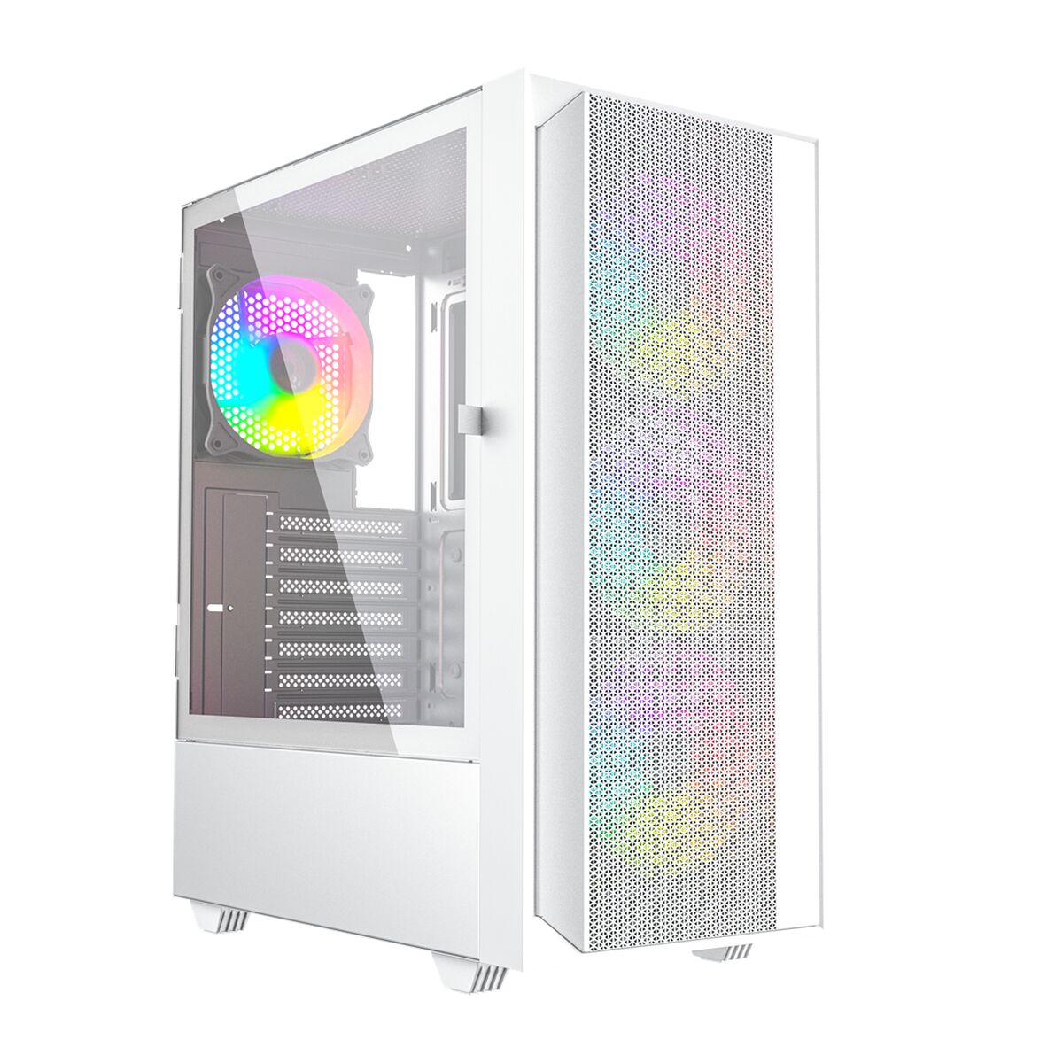 Case computer desktop ATX GEMBIRD Fornax 4000W ARGB Bianco Multicolore 2 S9121283_0