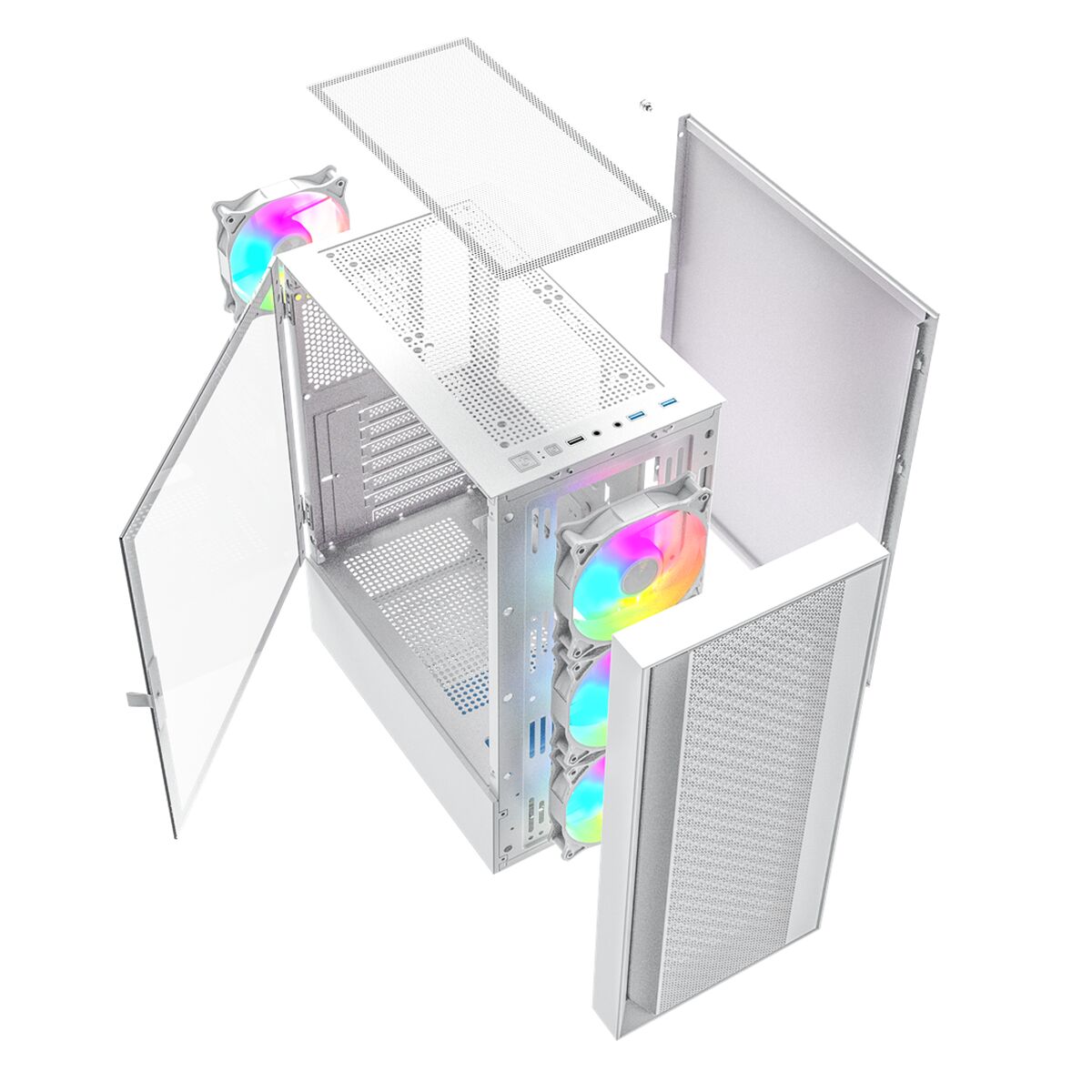 Case computer desktop ATX GEMBIRD Fornax 4000W ARGB Bianco Multicolore 11 S9121283_9