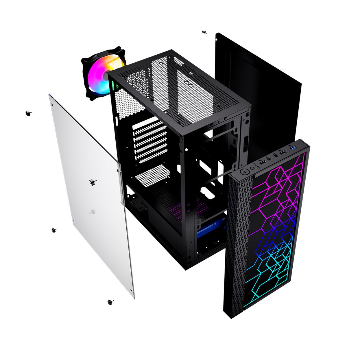 Case computer desktop ATX GEMBIRD Fornax 2500 ARGB Nero Multicolore 11 S9121281_9