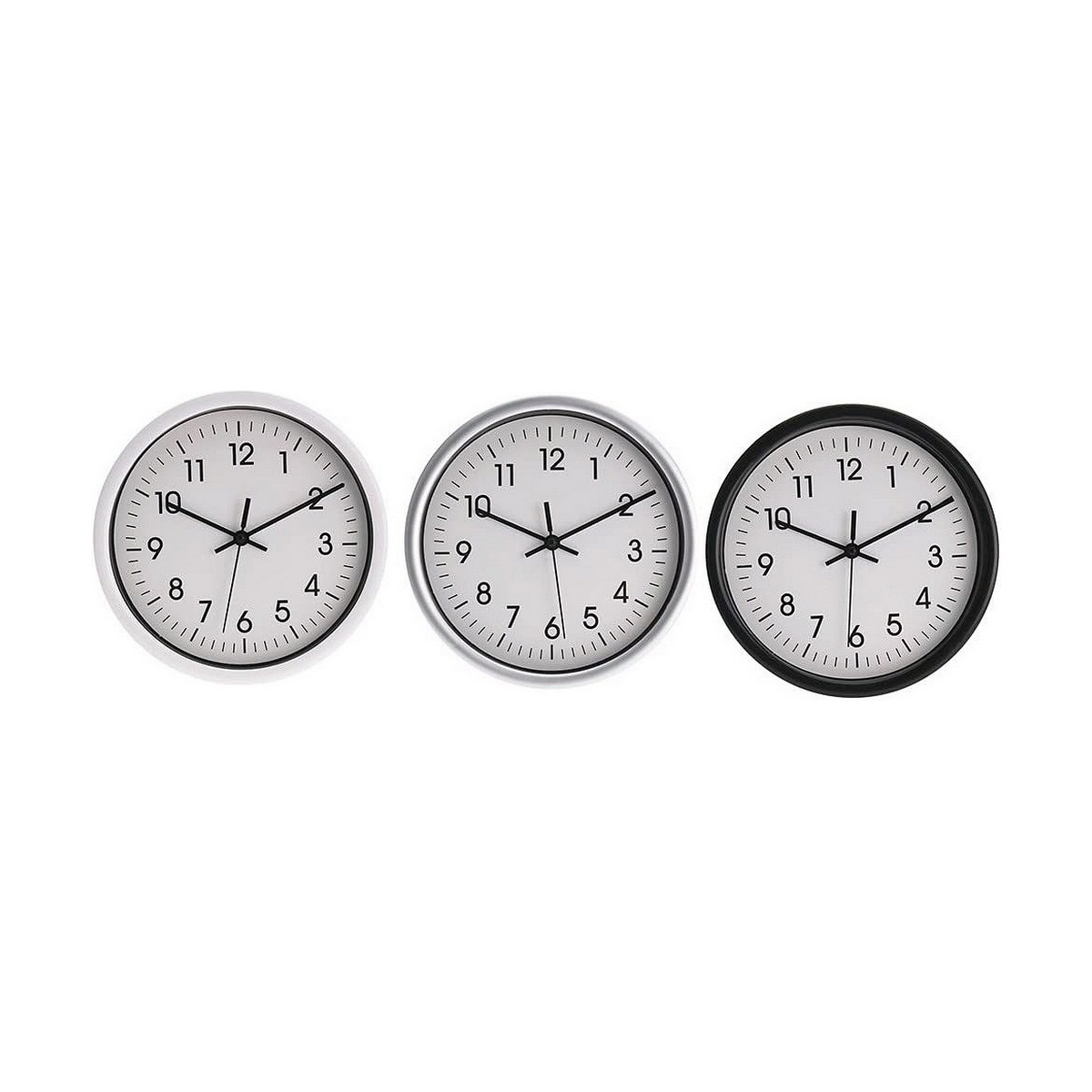 Orologio da Parete EDM PVC ø 20 x 4 cm Ø 20 cm x 4 cm Nero Rotondo 2 S7914906_0