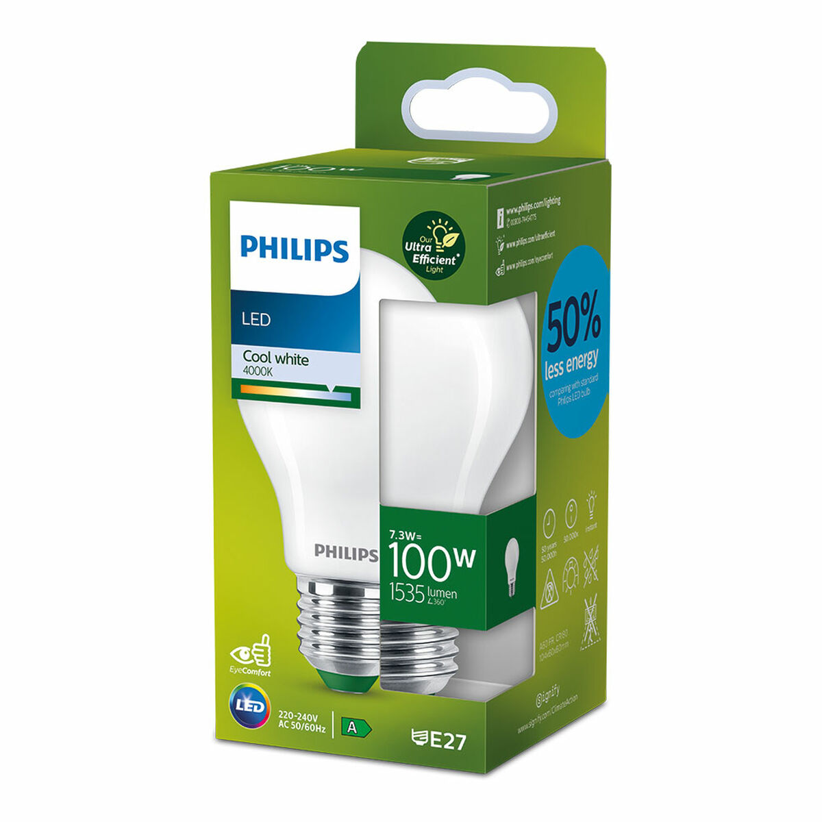 Lampadina LED Philips Classic 100 W 7,3 W E27 1535 Lm (4000 K) 4 S7924027_2
