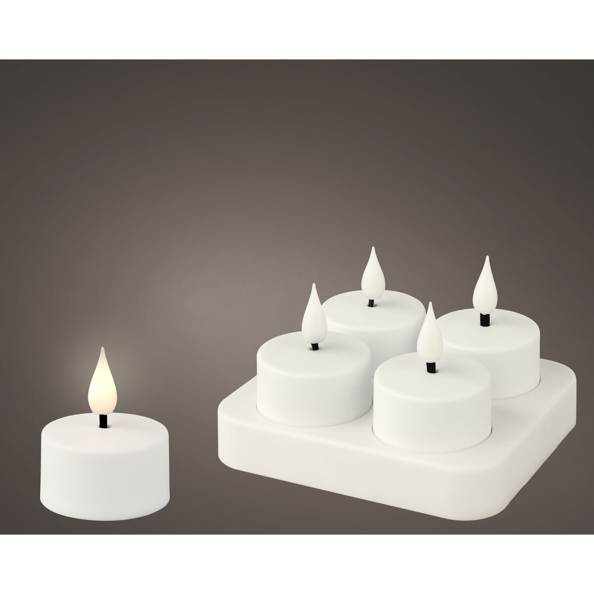 Candela LED Lumineo 485346 Bianco Ricaricabile Interno (4 Unità) 3 S7922396_1