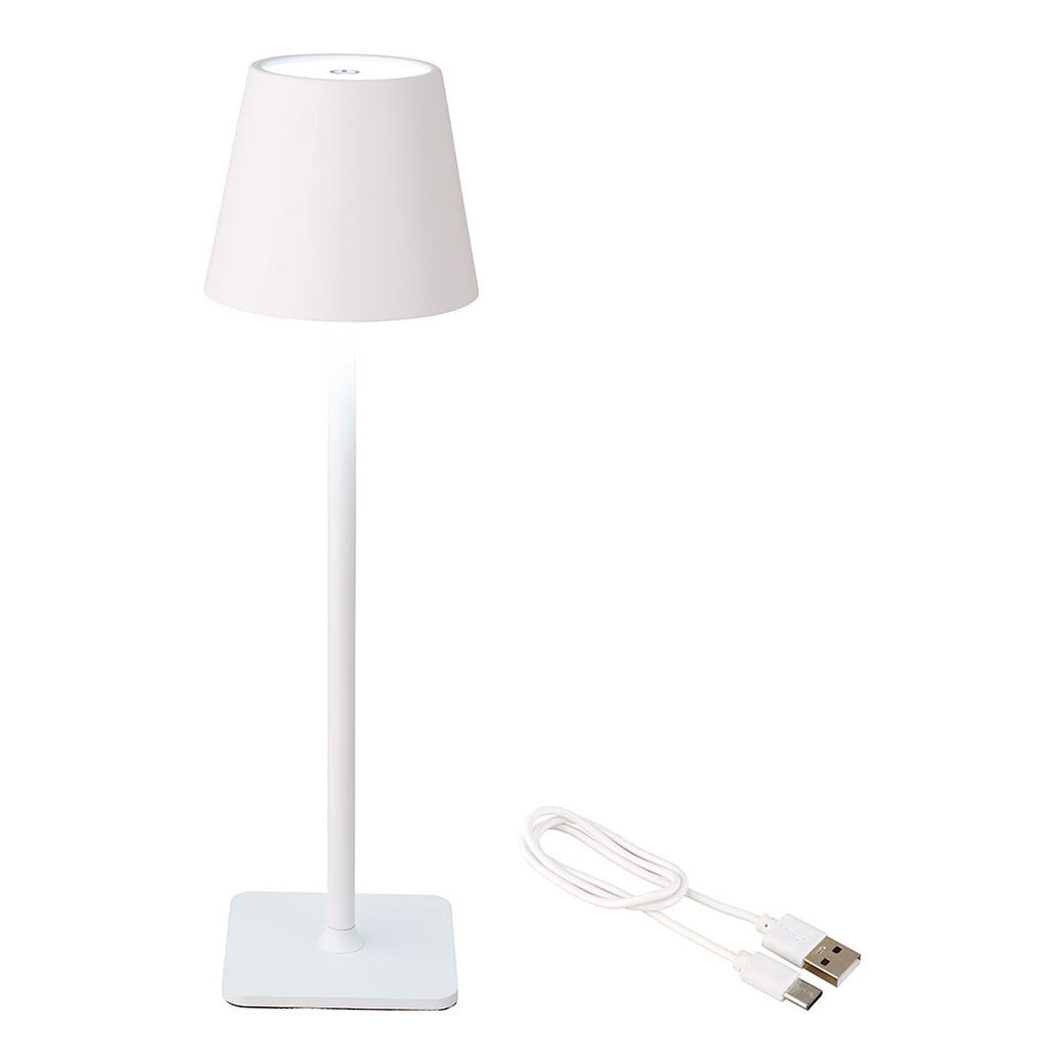 Lampada LED da Tavolo Lumineo 894378 Bianco Metallo 37 cm Ricaricabile 2 S7922426_0