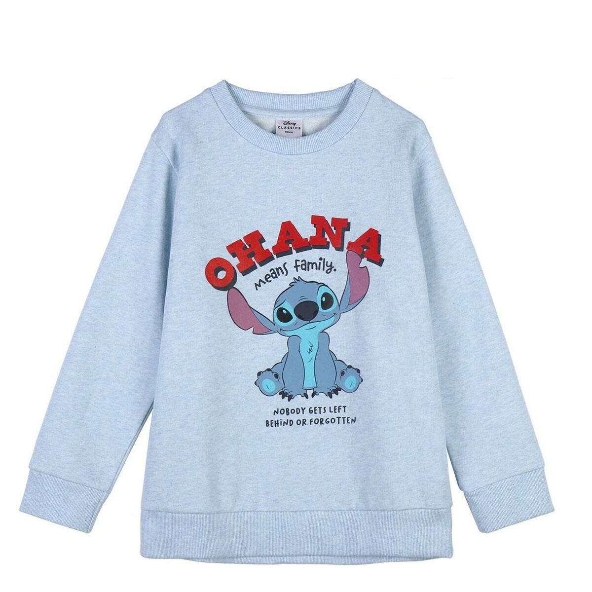 Felpa senza Cappuccio Unisex Stitch Azzurro Chiaro 2 S0734575_0
