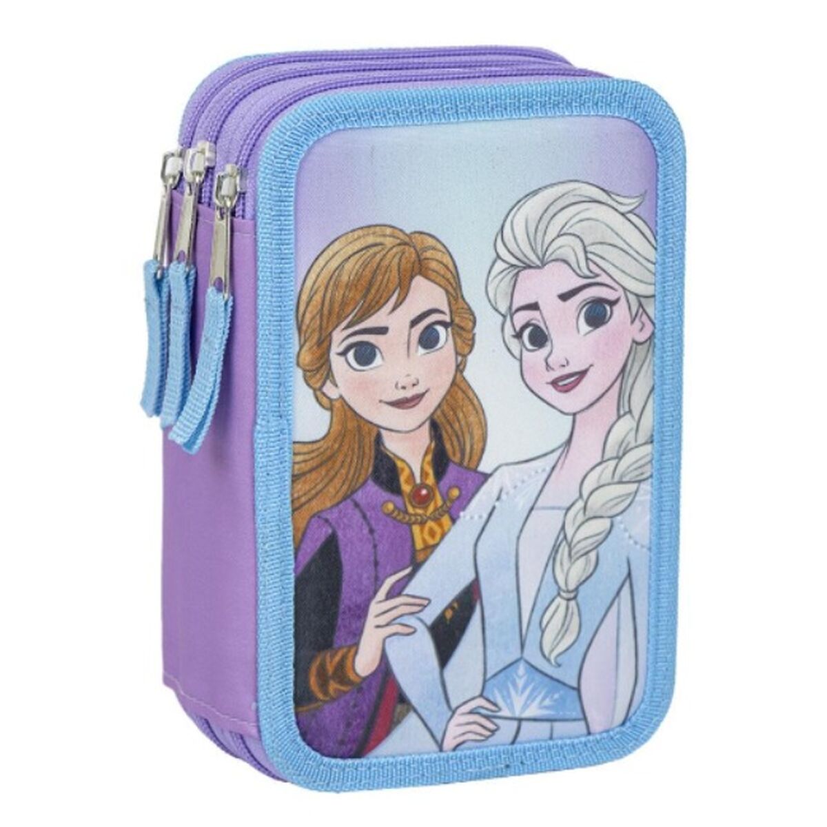 Plumier Triplo Frozen Azzurro Chiaro 12,5 x 6,5 x 19,5 cm 2 S0740419_0