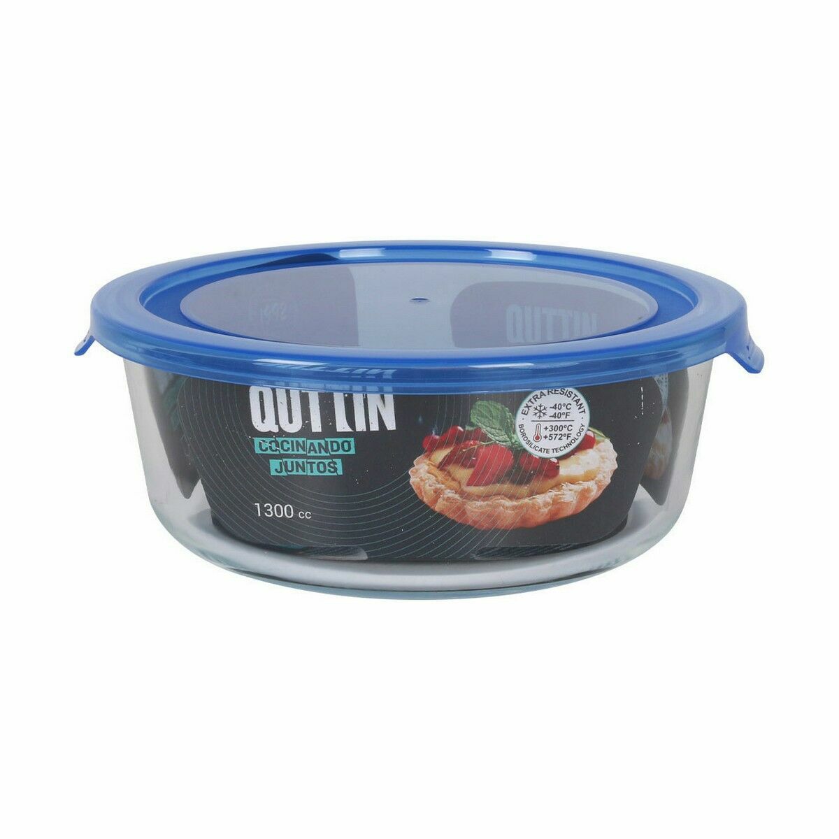 Porta pranzo Ermetico Quttin Azzurro Trasparente 1,3 L (6 Unità) 3 S2232681_1