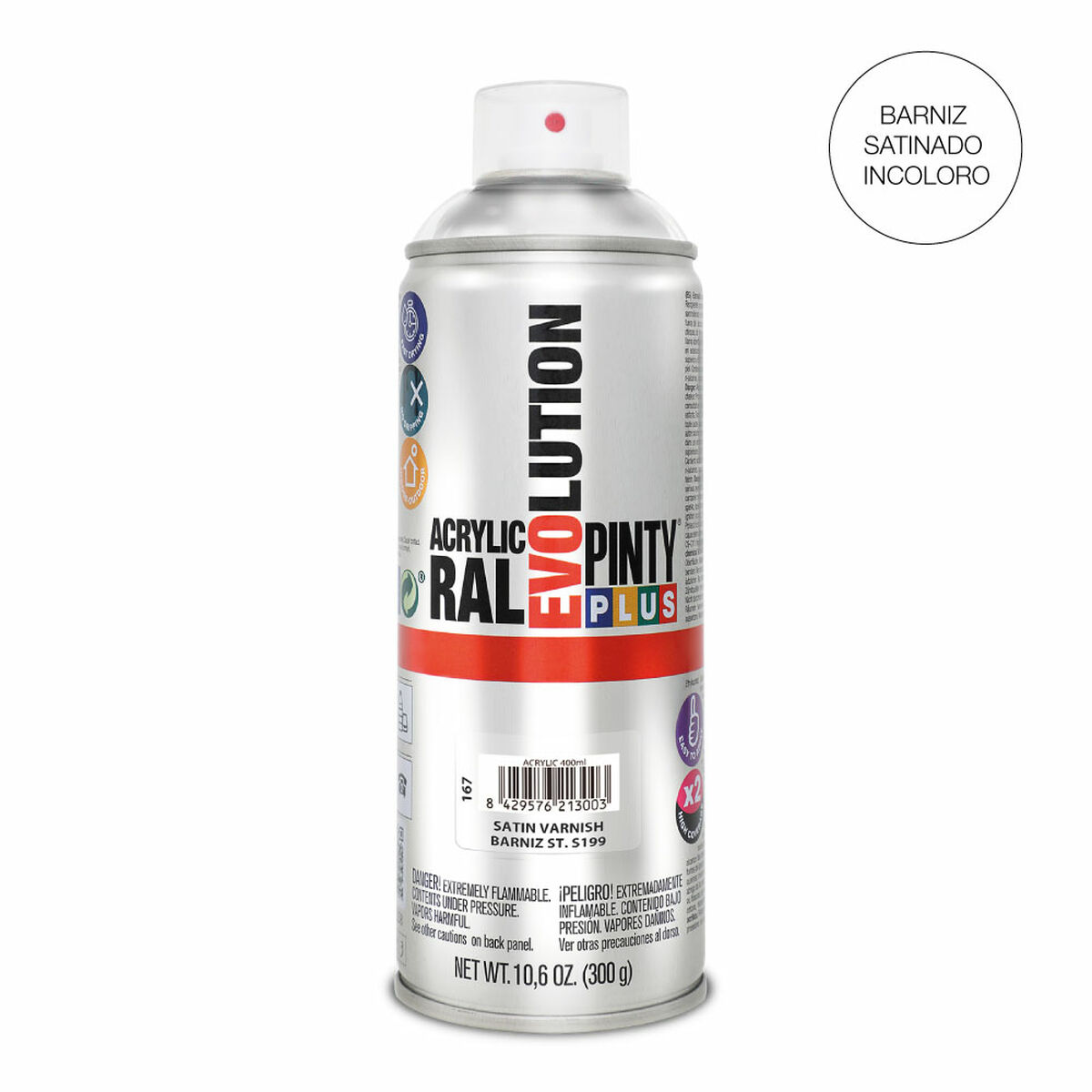 Vernice Spray Pintyplus Evolution S199 400 ml Raso Incolore 3 S7902606_1