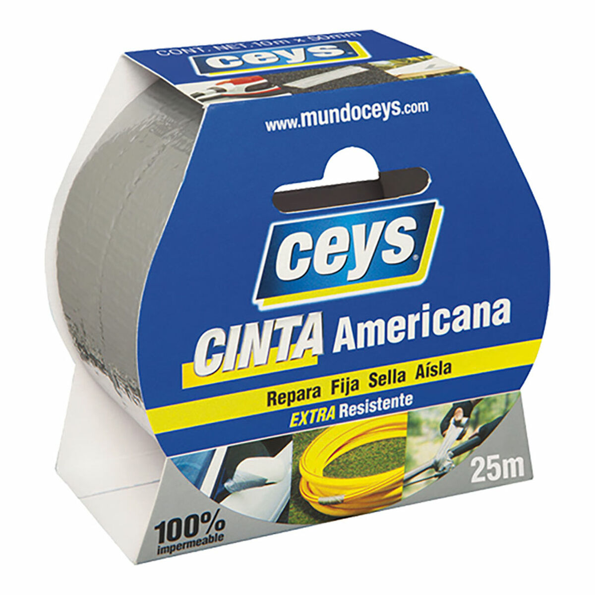 Nastro americano Ceys Argentato (25 m x 50 mm) 2 S7908780_0