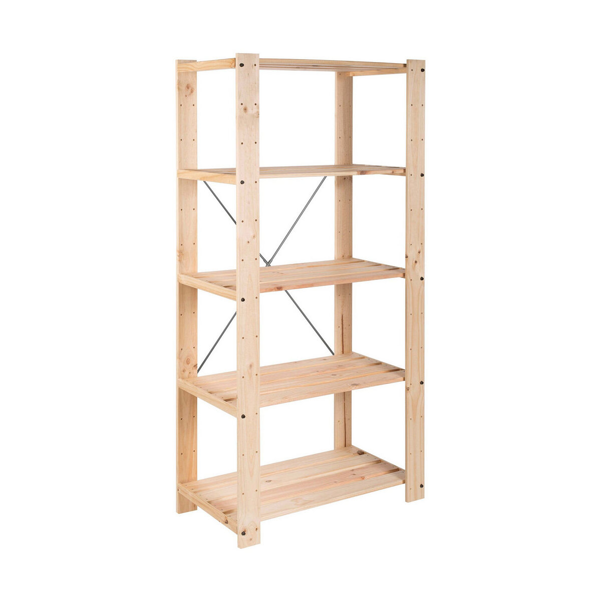 Scaffale Astigarraga Evolution 5 174,5 x 76,5 x 38,5 cm Marrone Pino 5 Mensole 2 S7922442_0