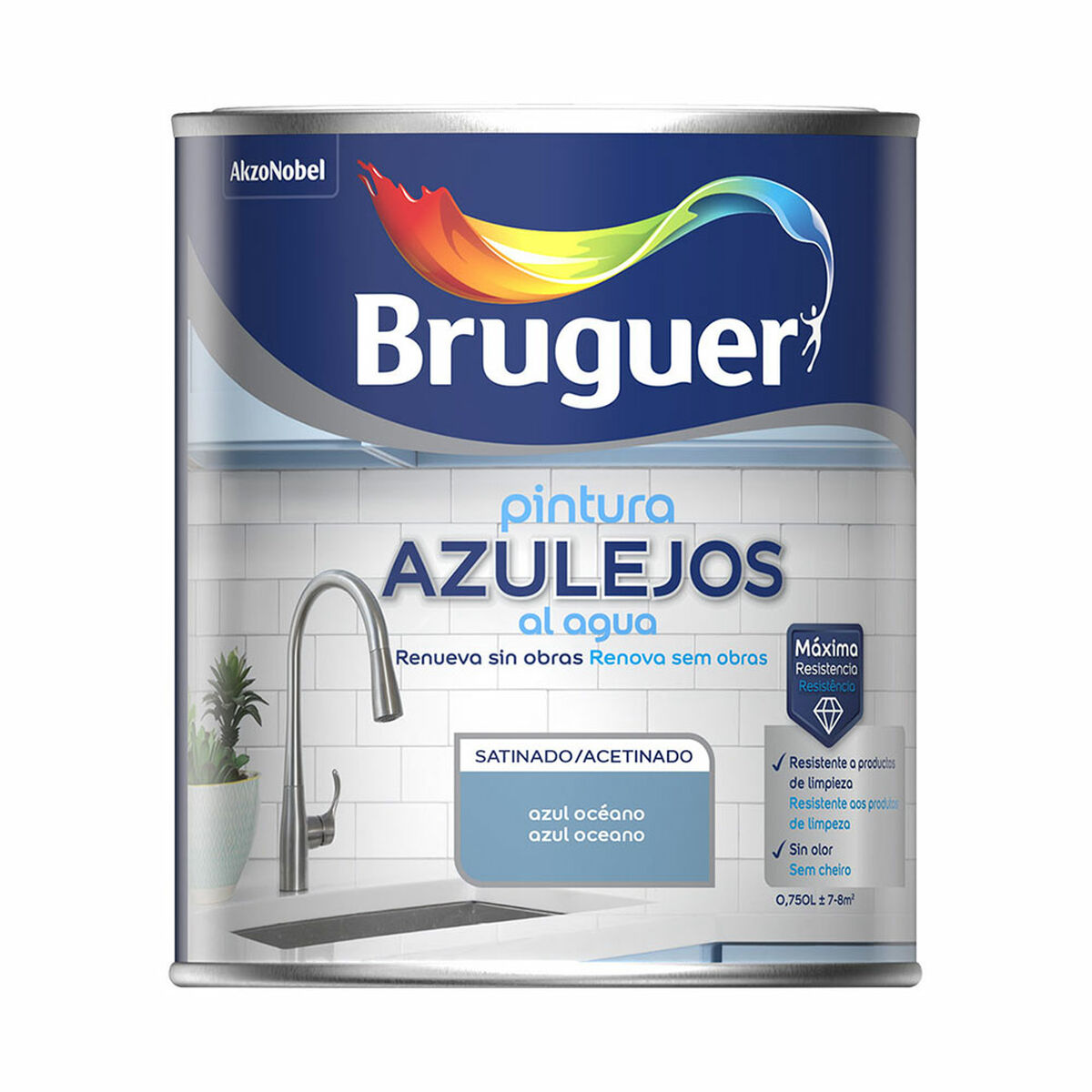 Pittura Bruguer Azul Océano 750 ml Mattonella e piastrella 2 S7926889_0