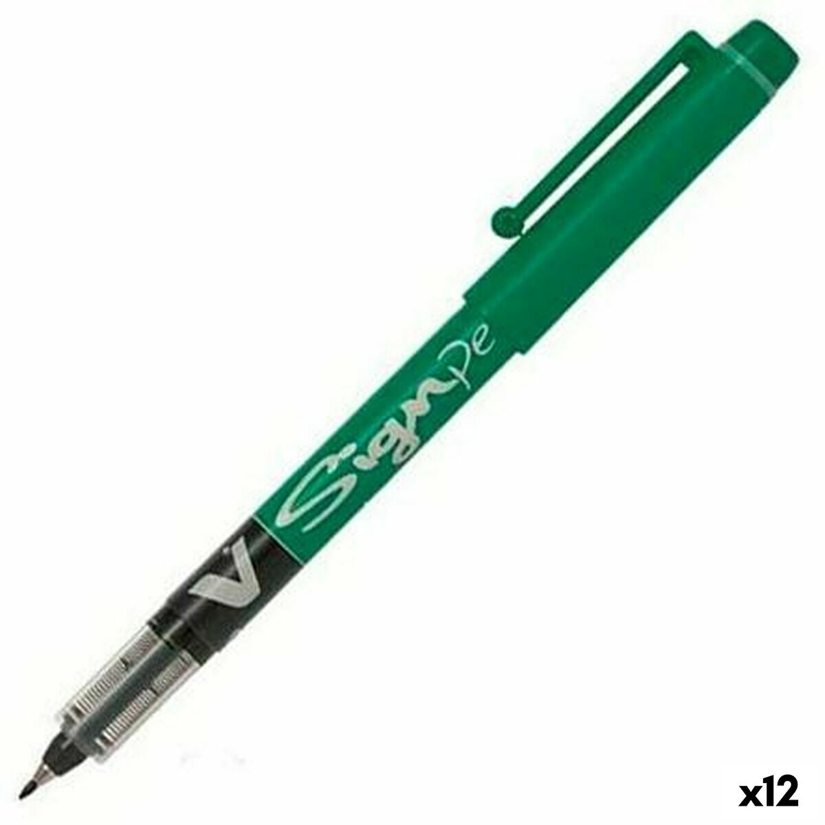 Penna a inchiostro liquido Pilot V Sign Verde 0,6 mm (12 Unità) 2 S8422504_0