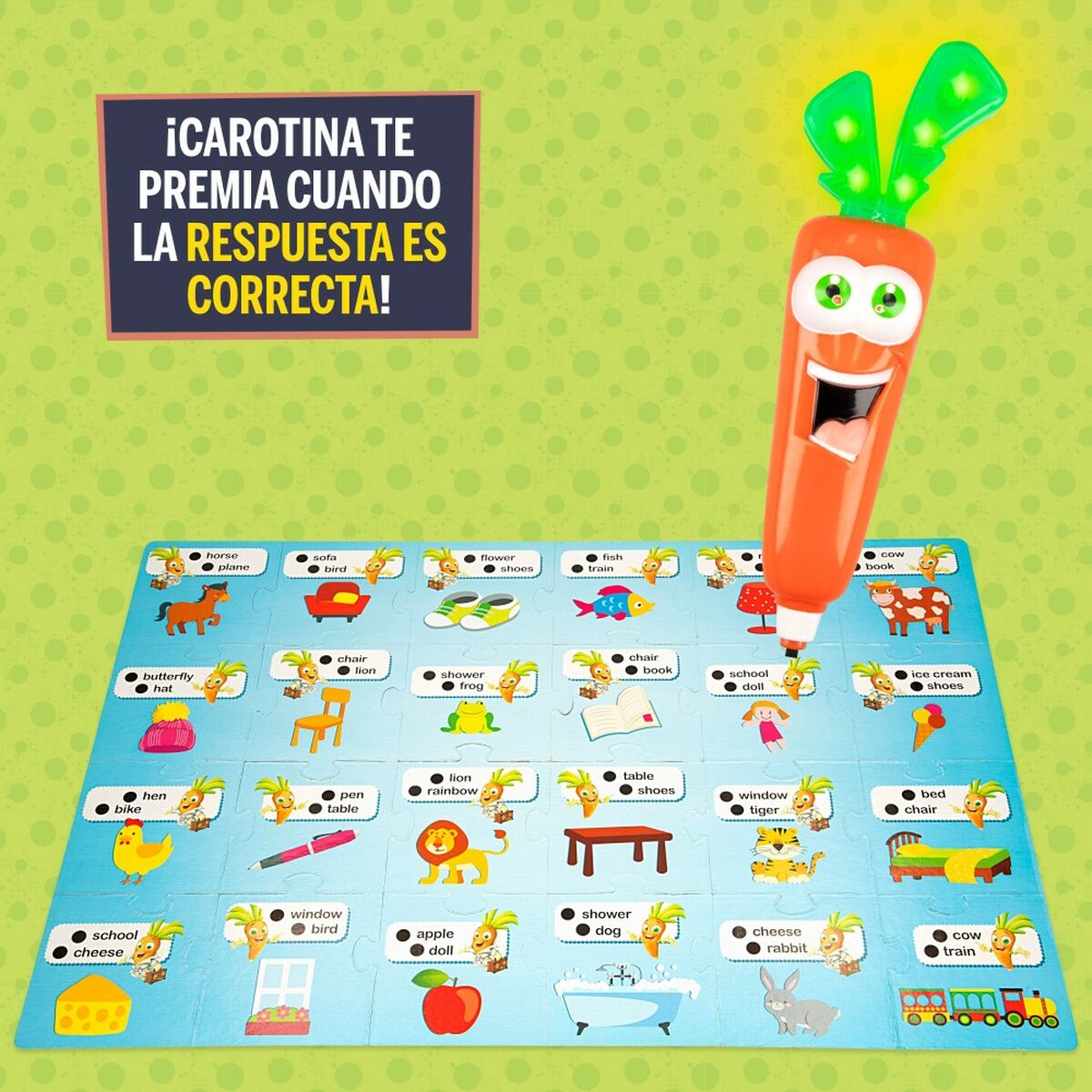 Gioco Educativo Lisciani Giochi Carotina Baby Happy English 4,5 x 14,5 x 3 cm Elettrico Puzzle (6 Unità) 5 S8903162_3