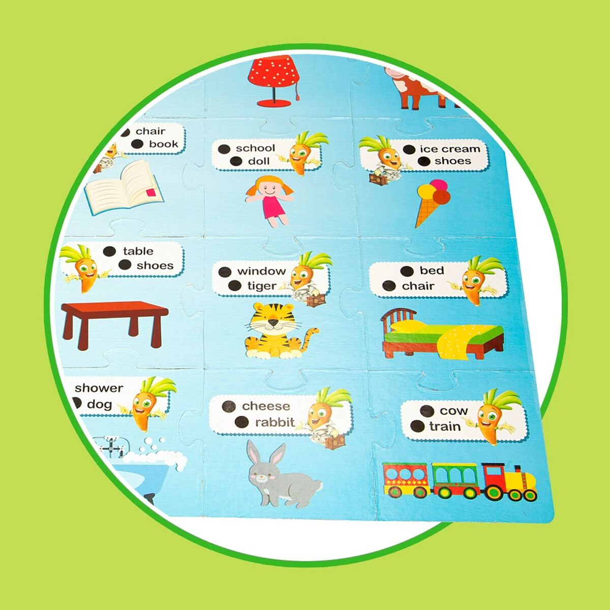 Gioco Educativo Lisciani Giochi Carotina Baby Happy English 4,5 x 14,5 x 3 cm Elettrico Puzzle (6 Unità) 8 S8903162_6