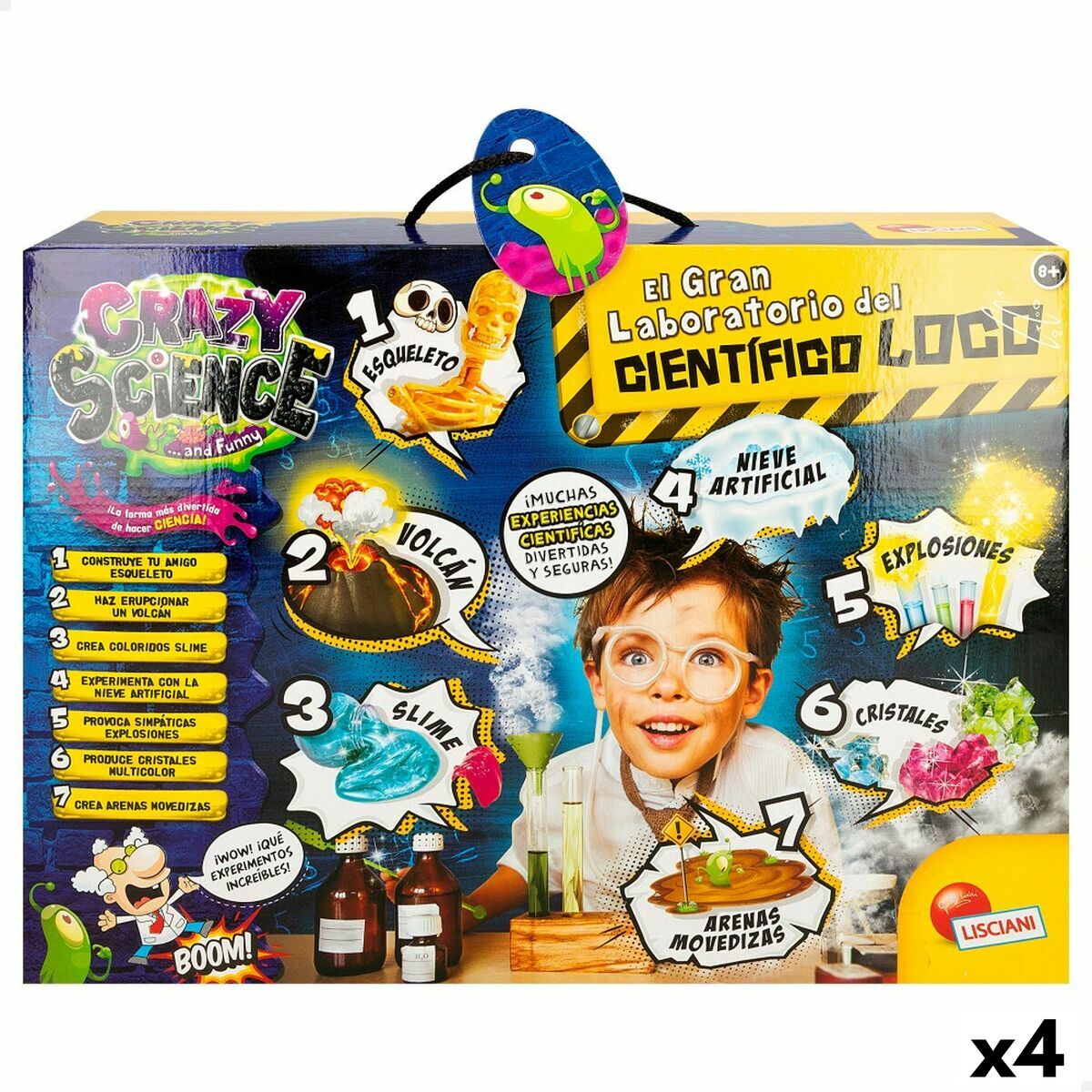 Gioco di Scienza Lisciani Giochi El gran laboratorio del científico loco ES (4 Unità) 2 S8903175_0