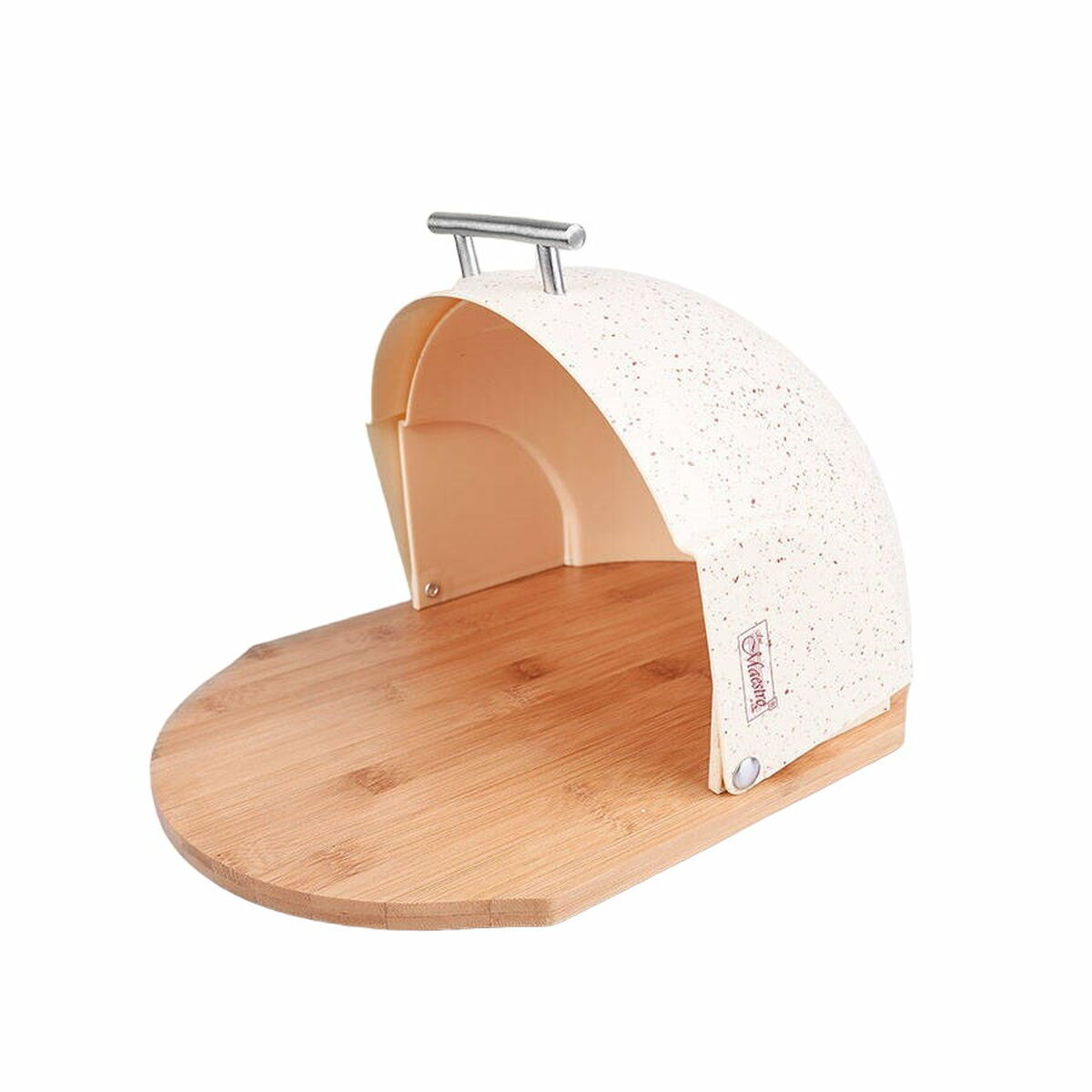 Portapane Feel Maestro MR-1678 Beige Argentato Legno Plastica 1 Pezzi 27,5 x 21 x 37,5 cm 2 S9132981_0