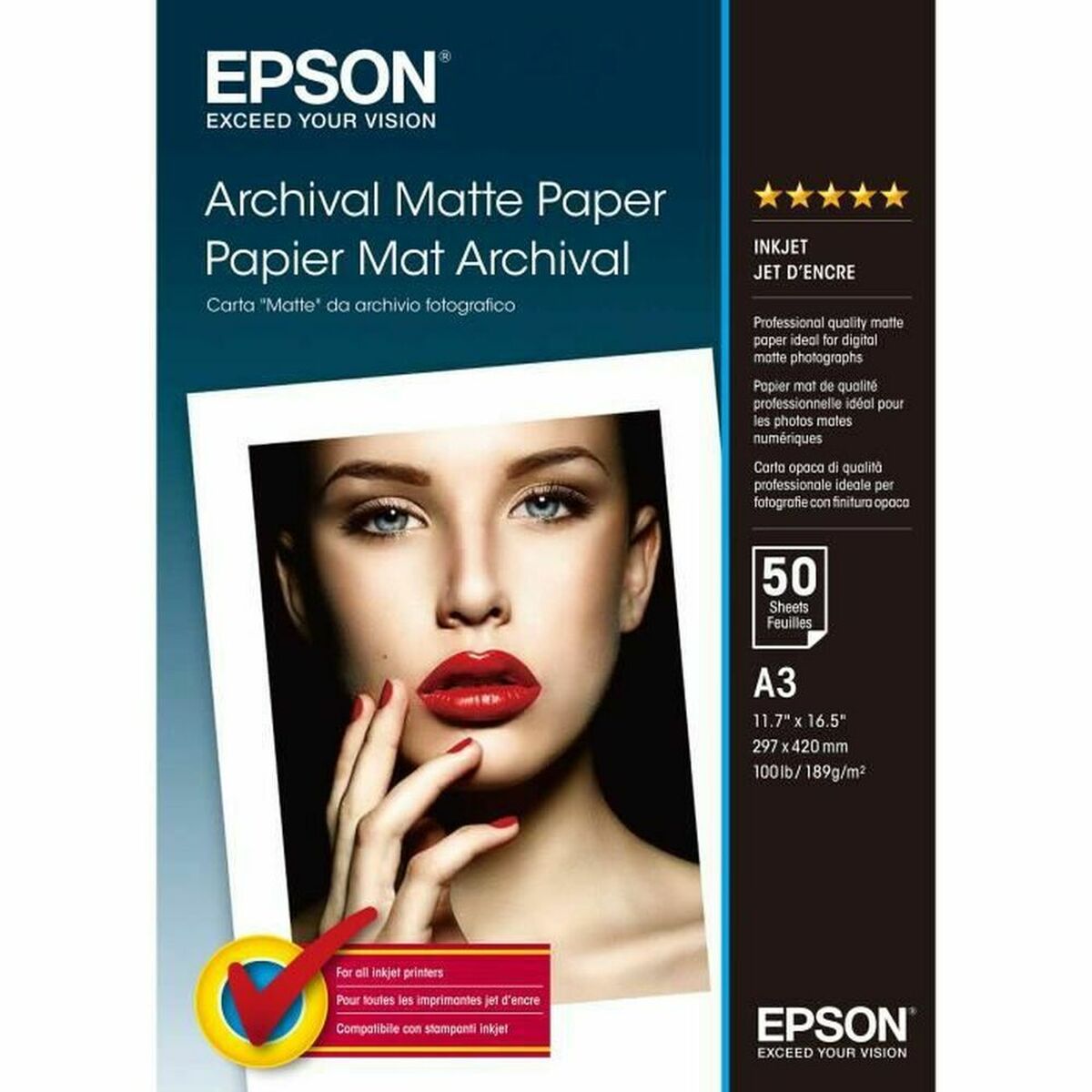 Carta fotografica opaca Epson C13S041344 A3 50 Fogli (1 Unità) 2 M0507659_0