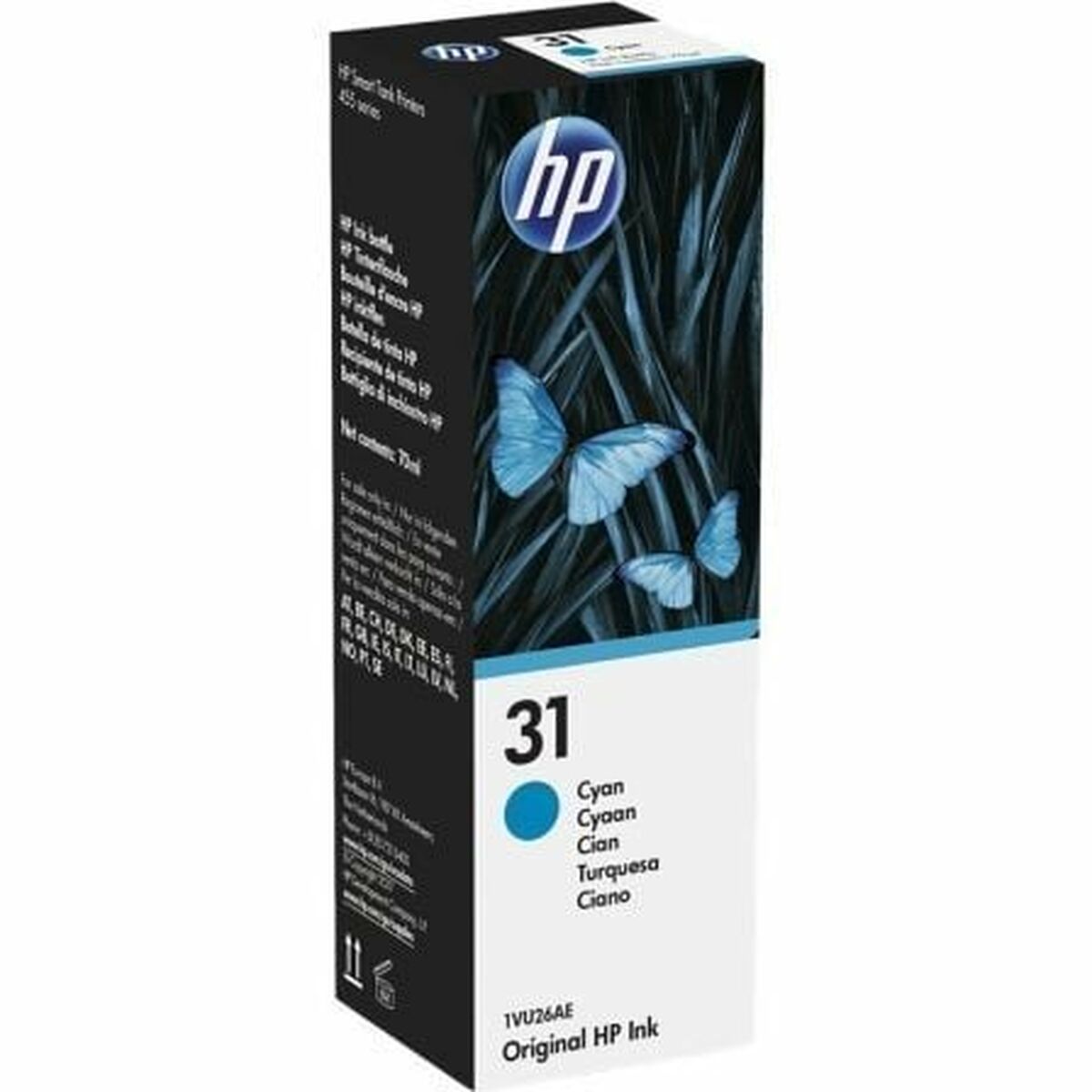 Inchiostro per Ricaricare le Cartucce HP 1VU26AE Ciano 70 ml 2 S9910030_0