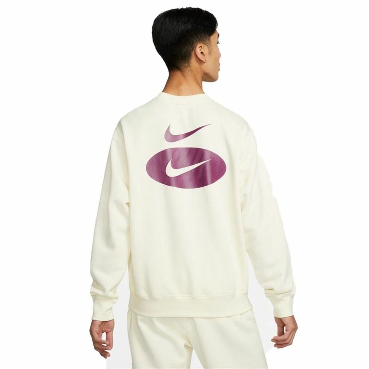 Felpa senza Cappuccio Uomo Nike Swoosh League Bianco 3 S6469099_1