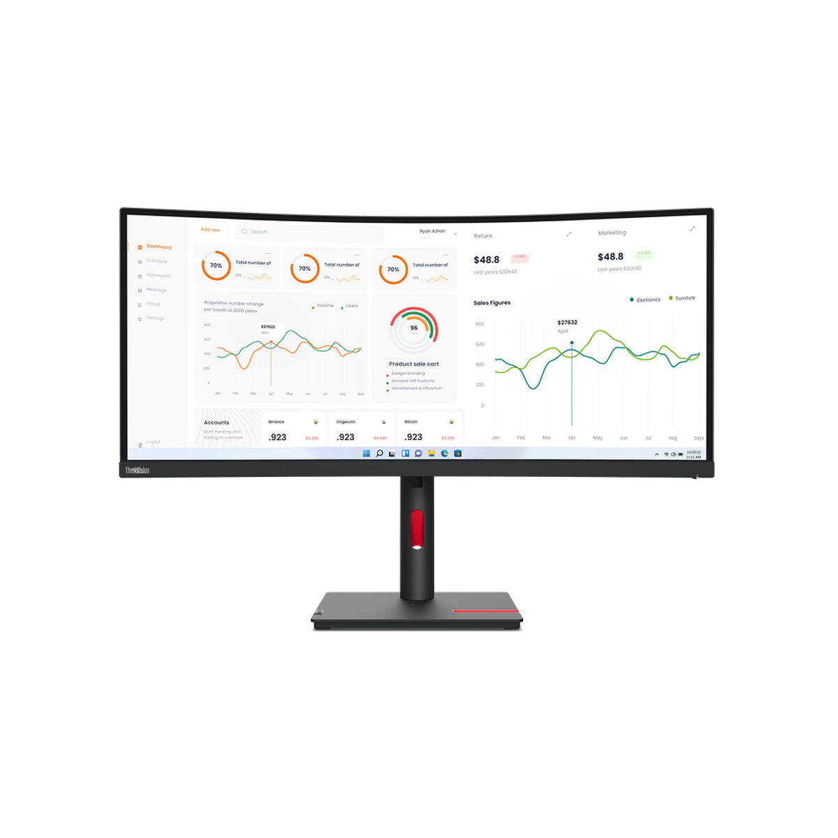 Monitor Lenovo ThinkVision T34W-30 34" Wide Quad HD 2 S7797383_0