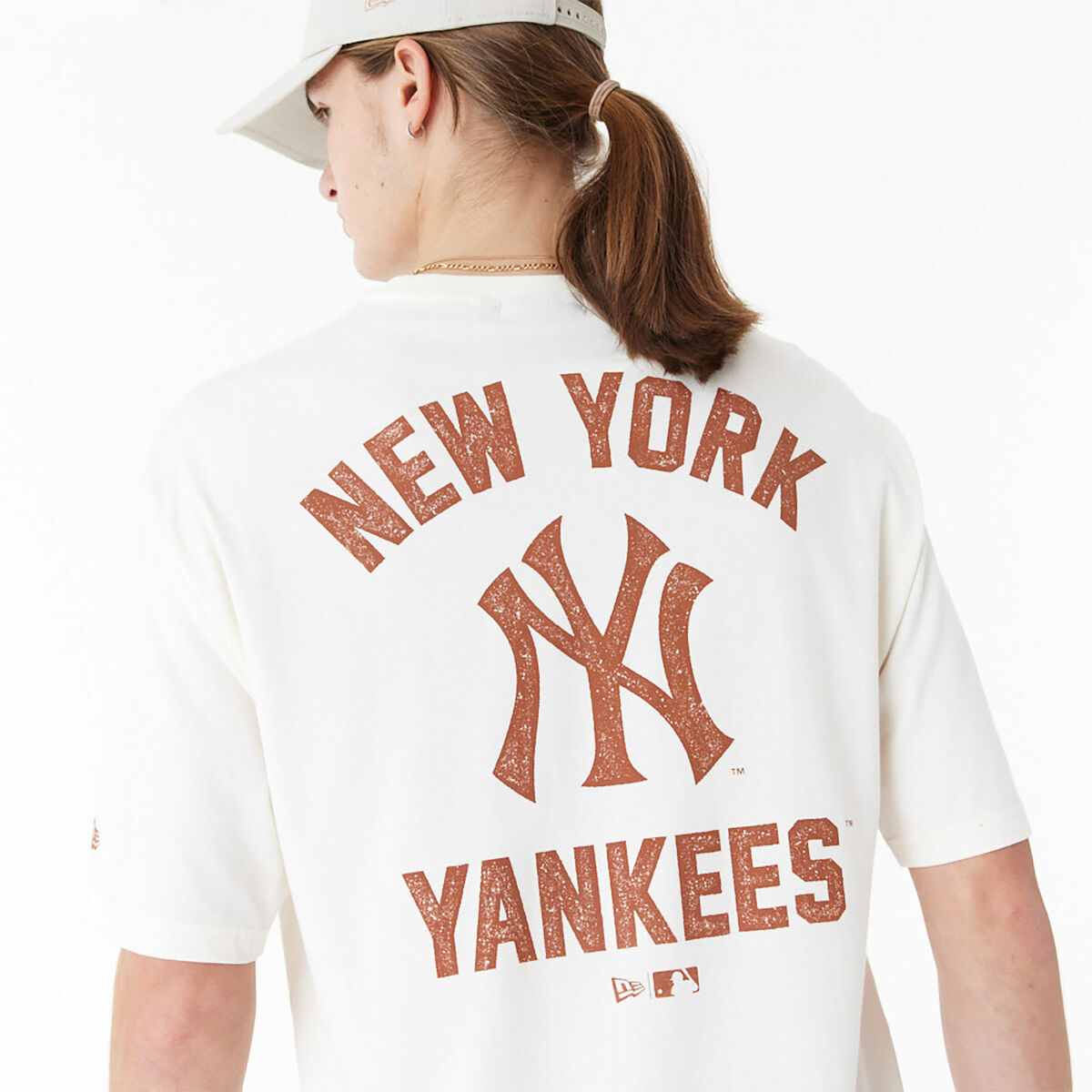Maglia a Maniche Corte Uomo New Era WORDMARK OS TEE NEYYAN 60435536 Bianco 3 S2030015_1