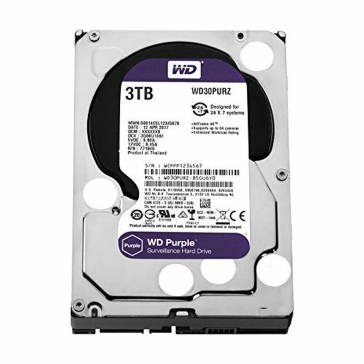 Hard Disk Western Digital SATA PURPLE 3,5" 9 S55123656_7