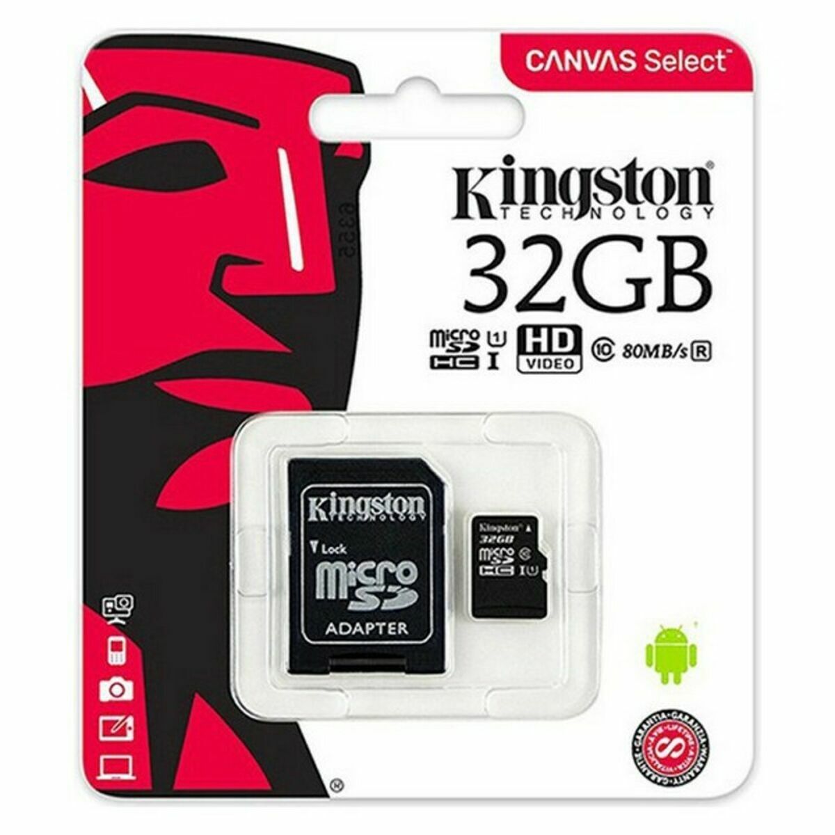 Scheda Di Memoria Micro SD con Adattatore Kingston SDCS2/128GB 128 GB 4 S9904285_2