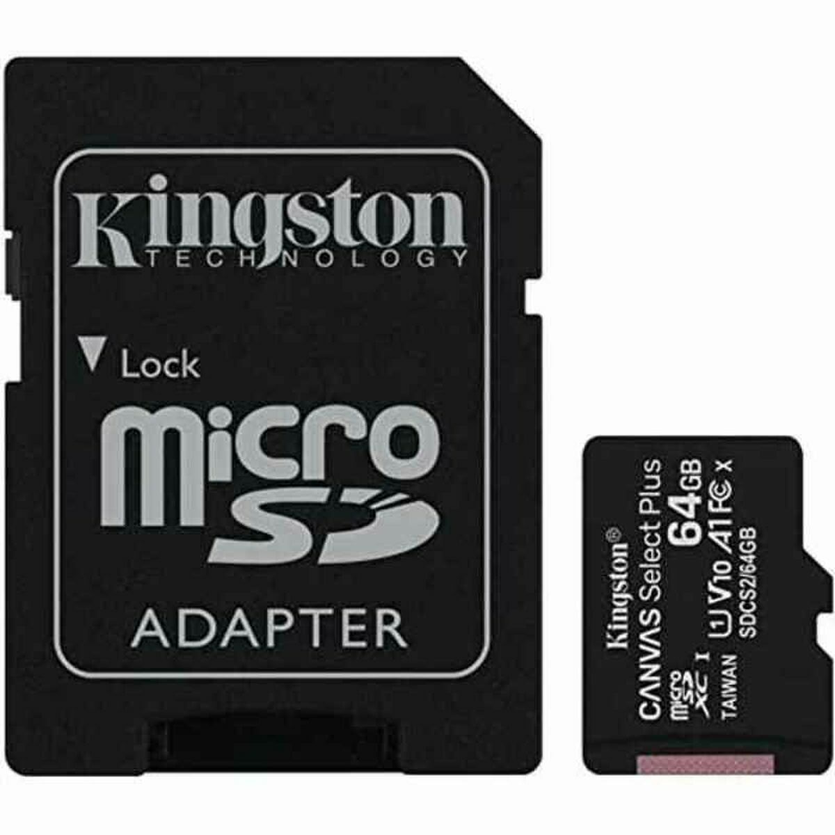 Scheda Di Memoria Micro SD con Adattatore Kingston SDCS2/64GBSP 64 GB 2 S9904291_0