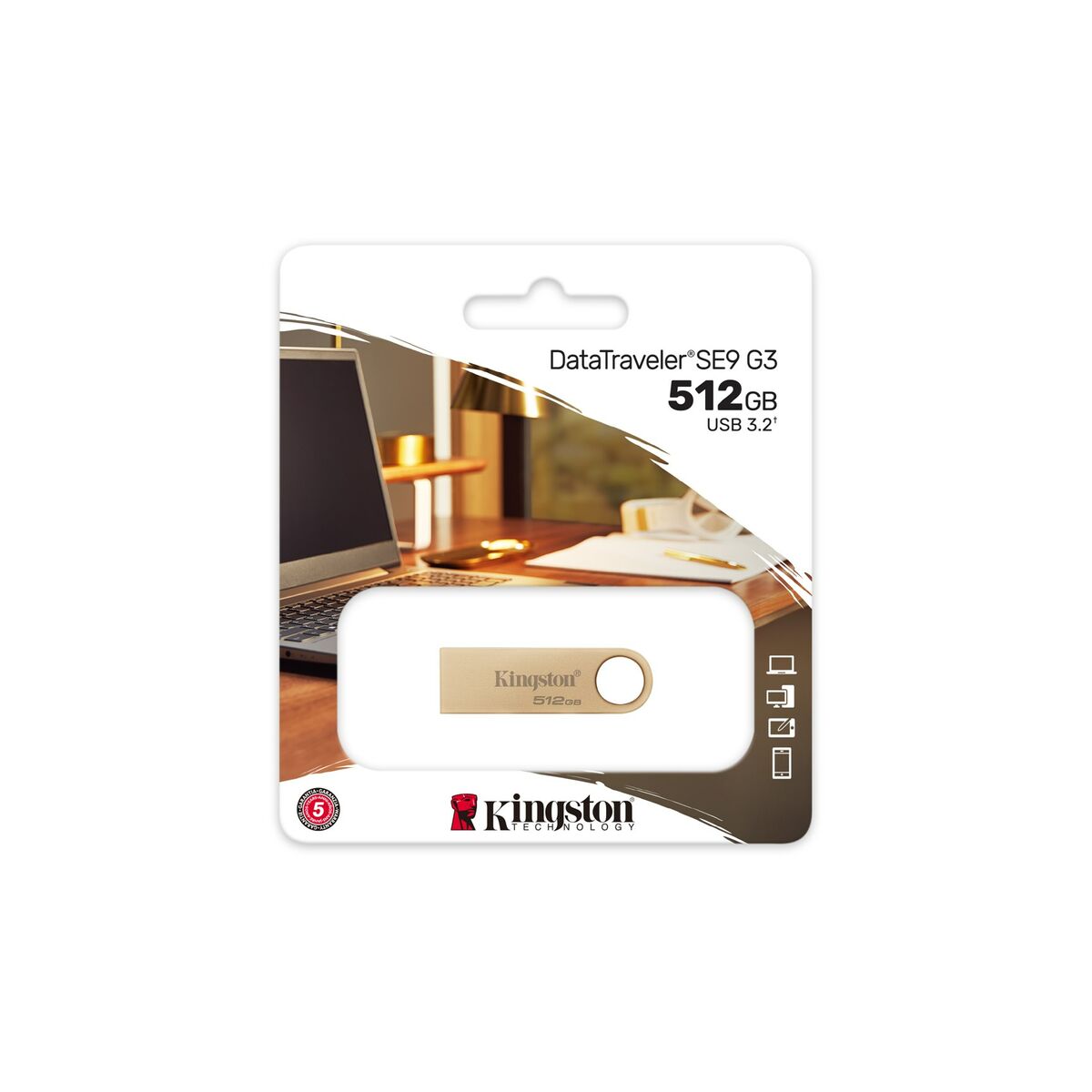 Memoria USB Kingston DTSE9G3/512GB Oro 512 GB (1 Unità) 6 S9162183_4