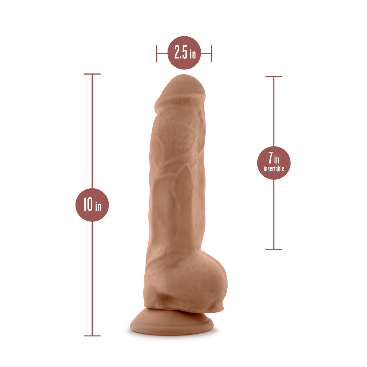 Dildo Blush Au Naturel Marrone Ø 5,1 cm 8 S9402421_6
