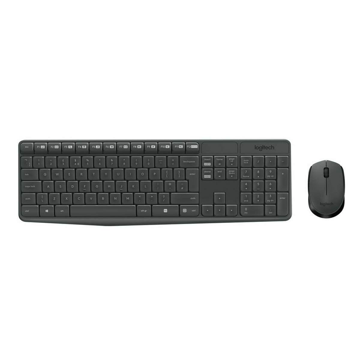 Tastiera e Mouse Wireless Logitech MK235 Nero Grigio QWERTY Qwerty US 3 S9130741_1