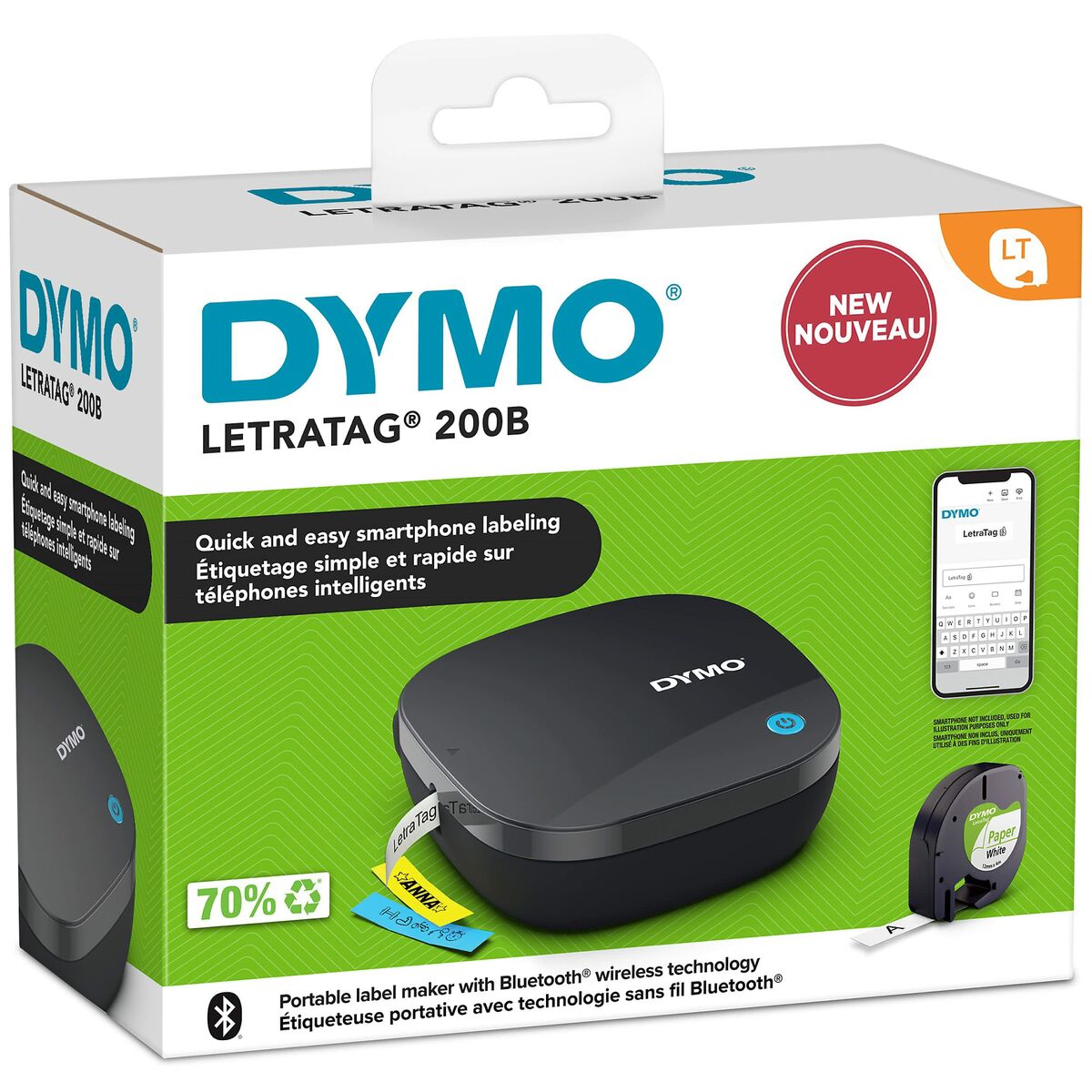 Etichettatrice Elettrica Portatile Dymo LetraTag 200-B 3 M0505547_1
