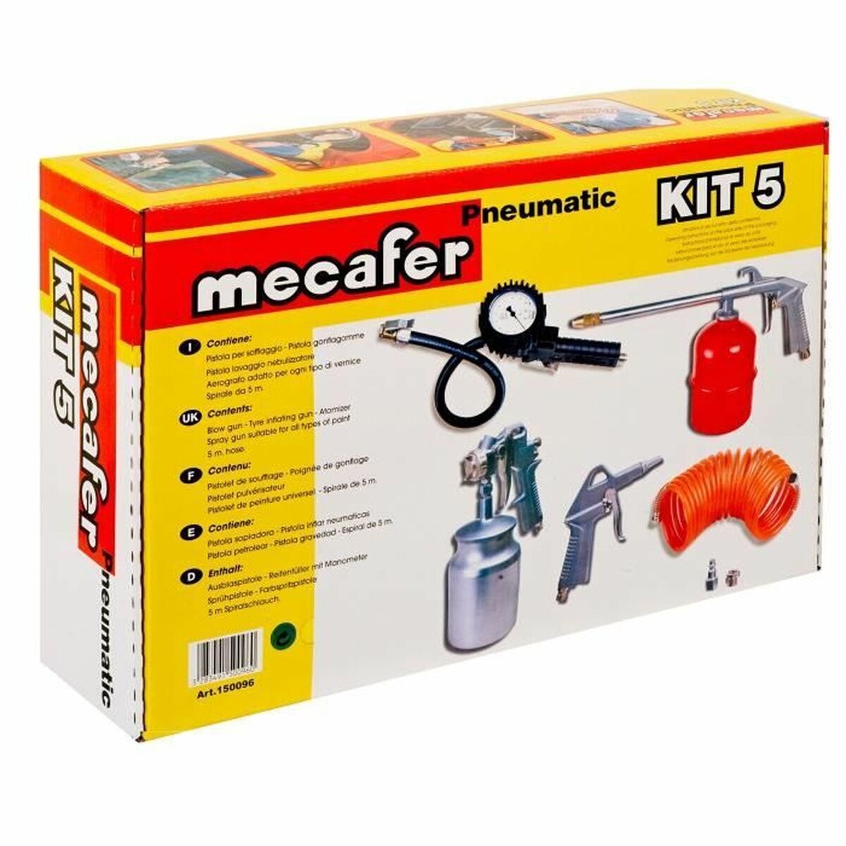 Kit di accessori per compressori d'aria MECAFER 5 Pezzi 3 S7155429_1