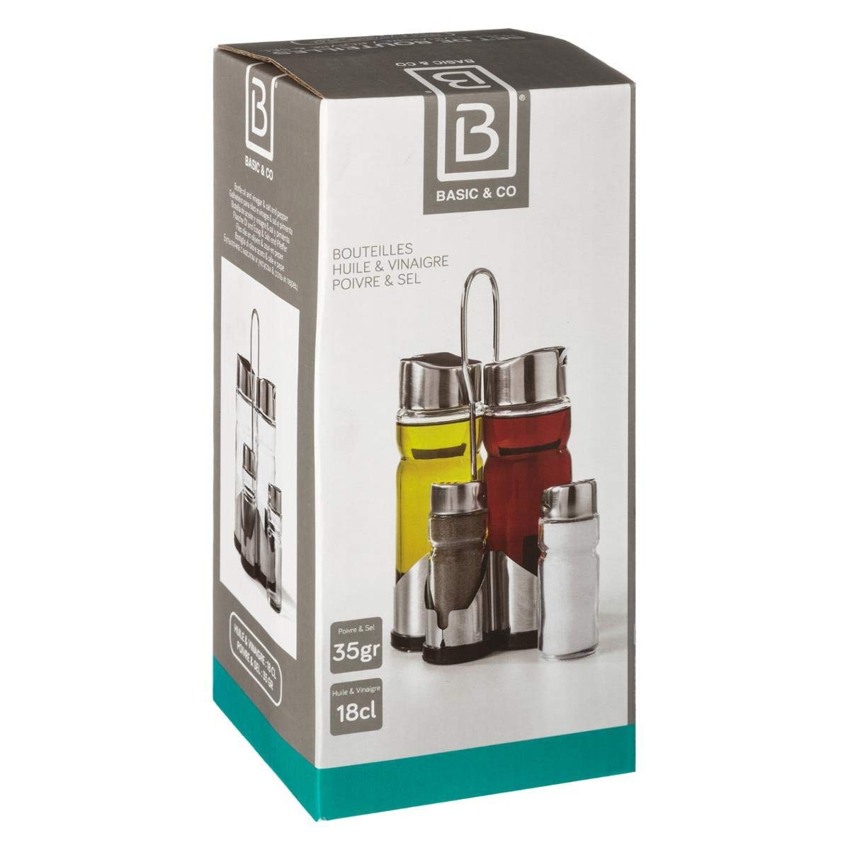 Portasale con Coperchio Secret de Gourmet Multicolore Trasparente Vetro Acciaio inossidabile 3 S7900874_1