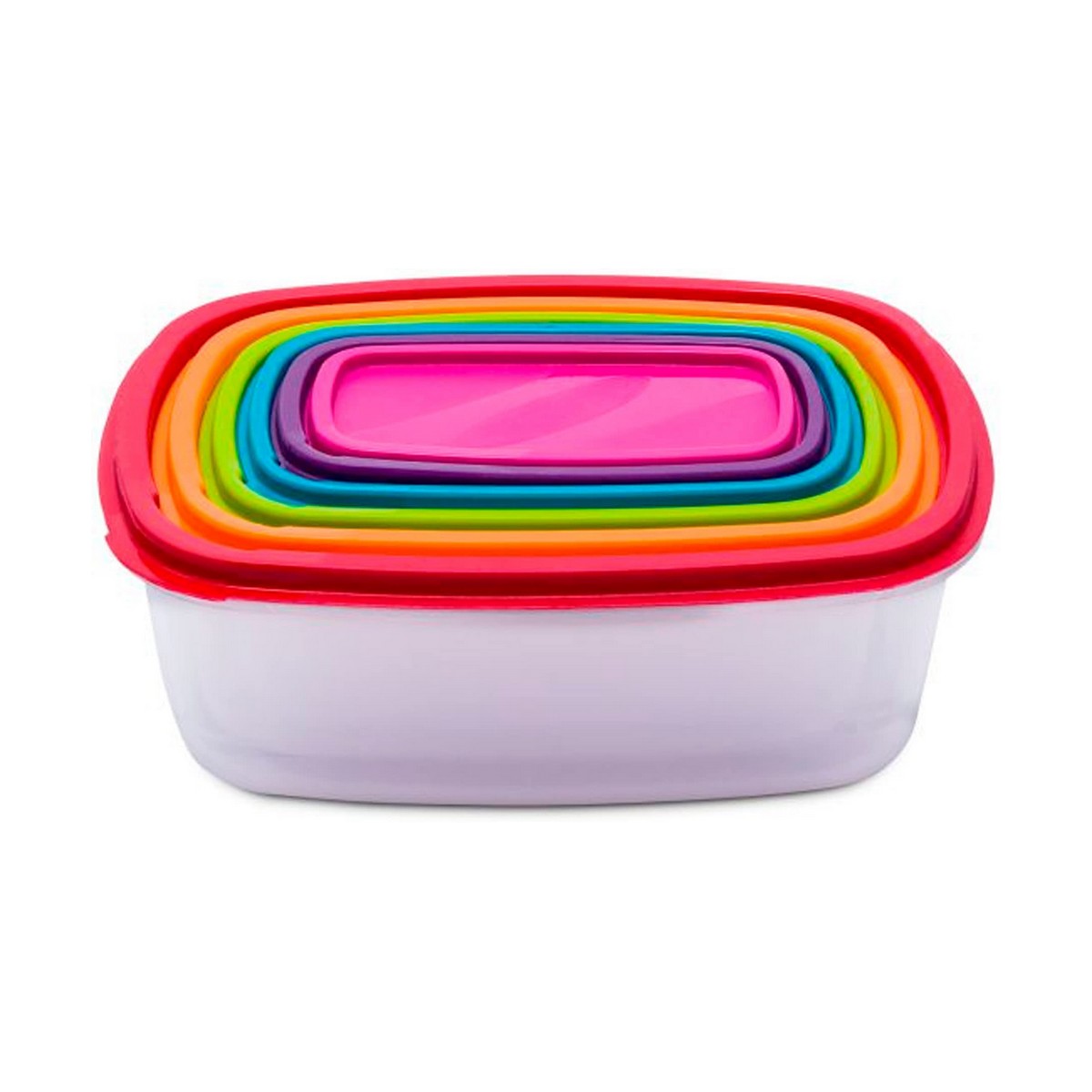 Set di 6 scatole porta pranzo 5five Simply Smart polipropilene 300 ml 225 ml 175 ml 12,5 ml 0,3 g 245 ml Multicolore Rettangolar 2 S7903228_0