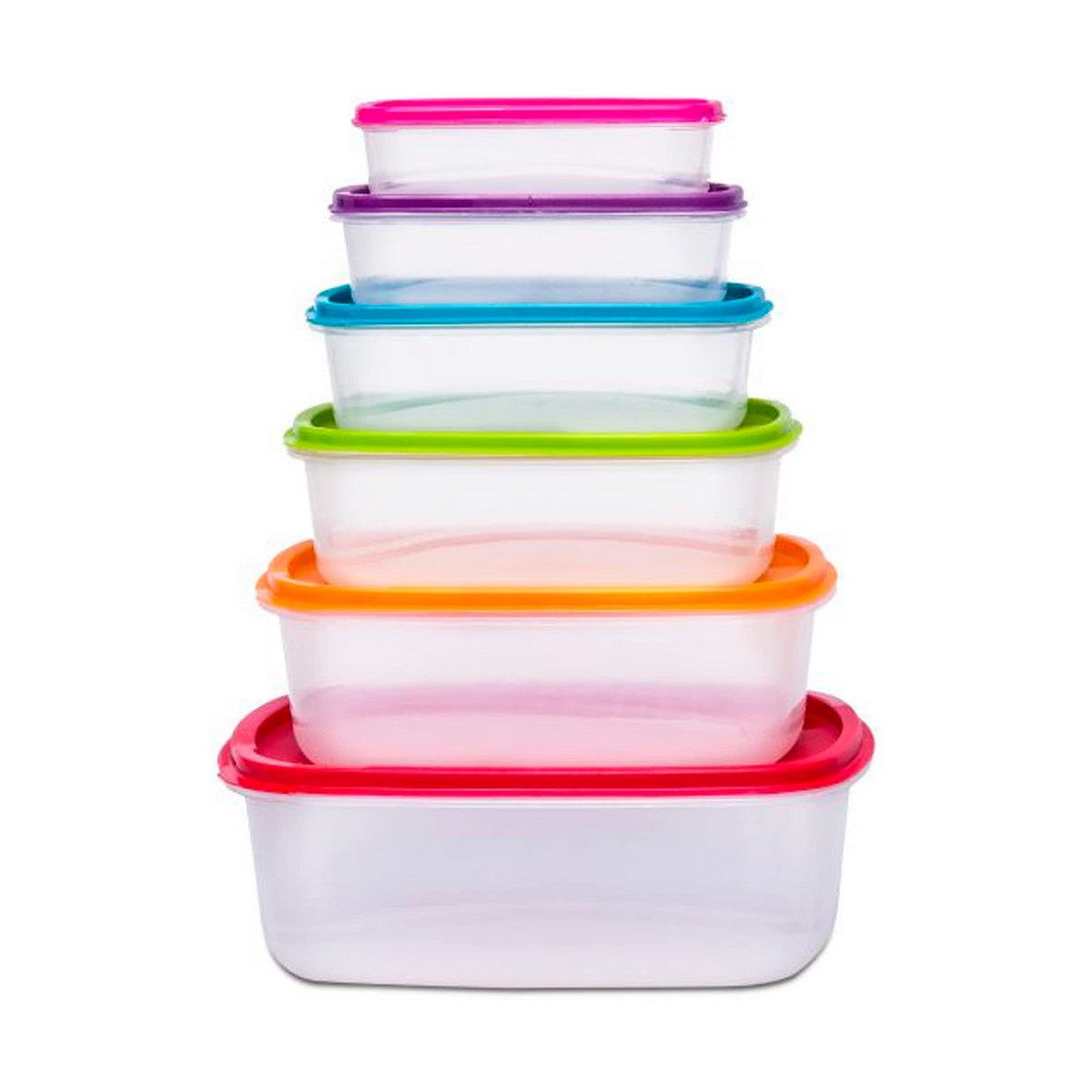 Set di 6 scatole porta pranzo 5five Simply Smart polipropilene 300 ml 225 ml 175 ml 12,5 ml 0,3 g 245 ml Multicolore Rettangolar 3 S7903228_1