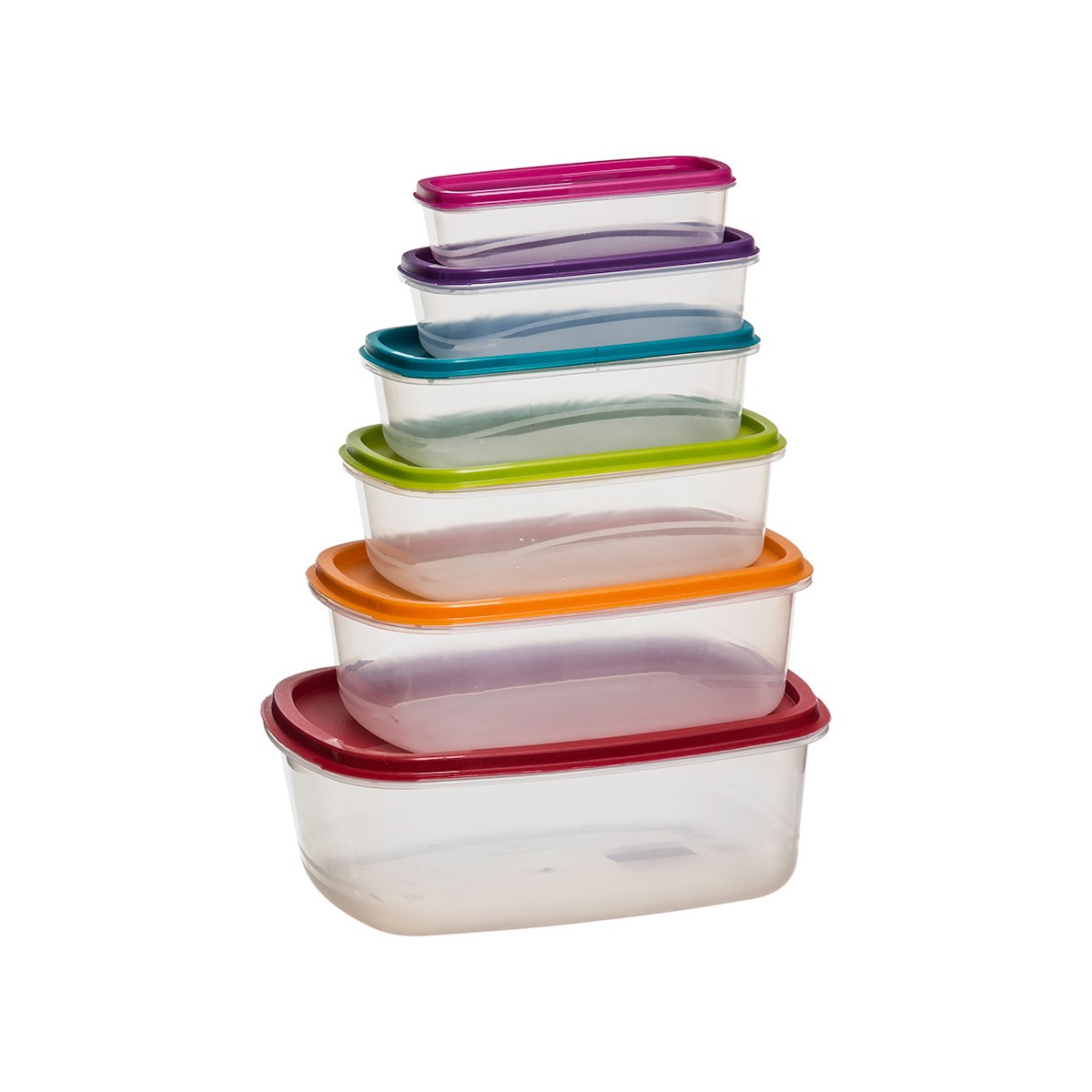 Set di 6 scatole porta pranzo 5five Simply Smart polipropilene 300 ml 225 ml 175 ml 12,5 ml 0,3 g 245 ml Multicolore Rettangolar 11 S7903228_9