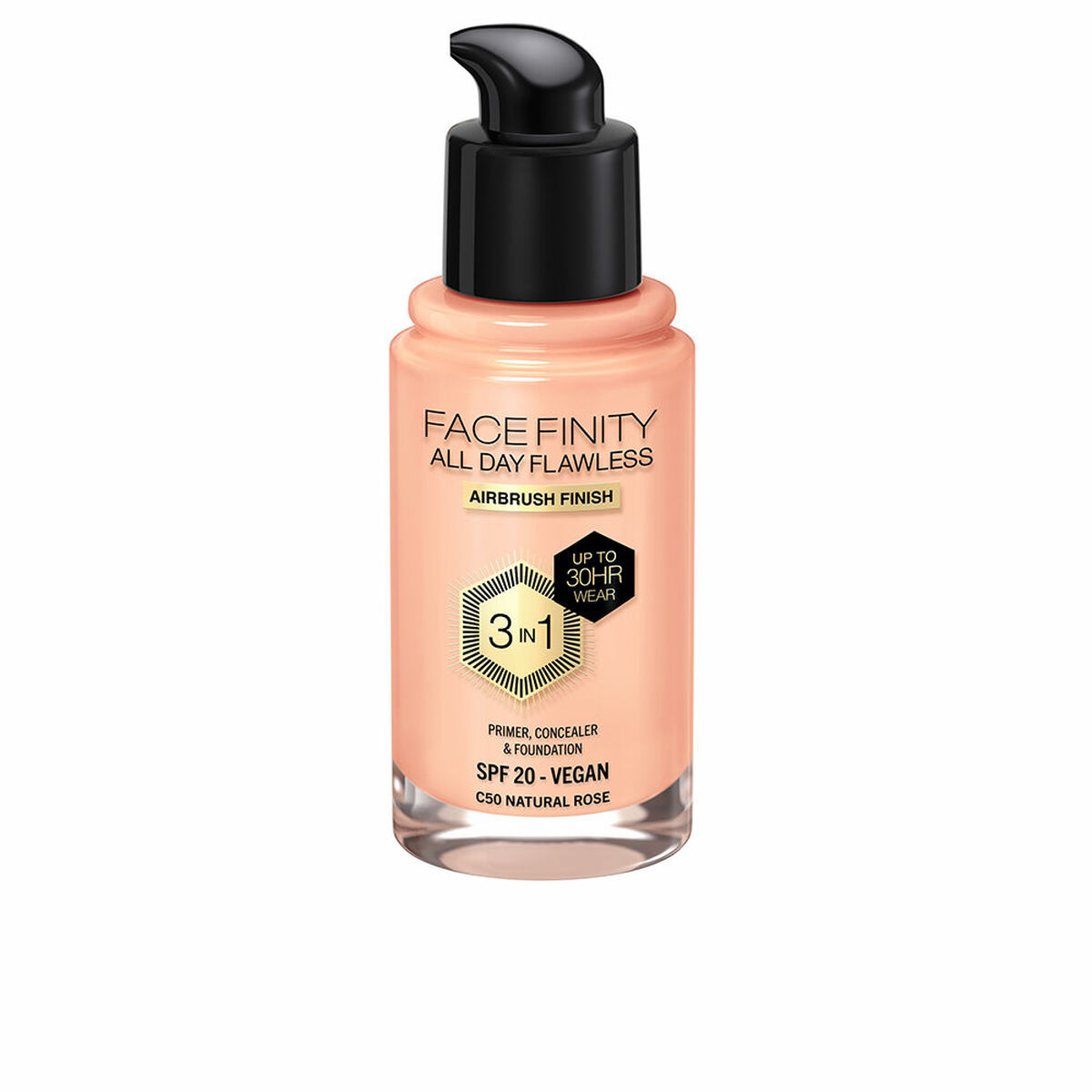 Base Cremosa per il Trucco Max Factor Face Finity All Day Flawless 3 in 1 Spf 20 Nº C50 Natural rose 30 ml 2 S05114532_0