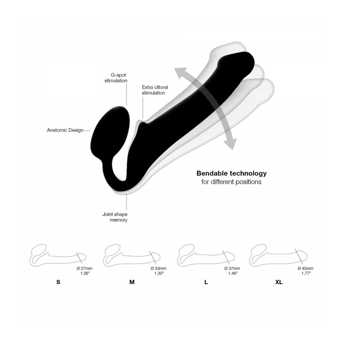 Dildo Strap-on-me Semi-Realistic S Violetta 4 M0404661_2