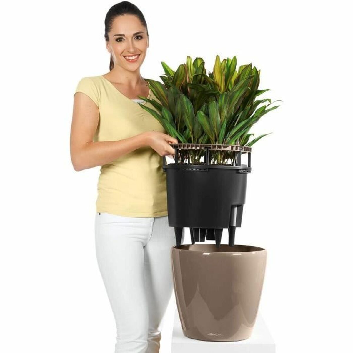 Vaso Autoirrigante Lechuza Bianco Ø 49,5 x 46,5 cm Plastica 6 S71000383_4
