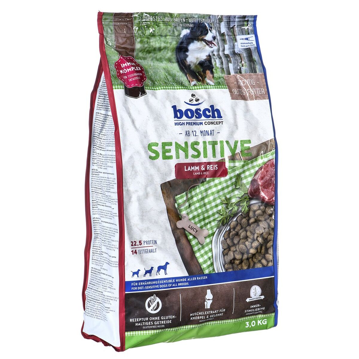 mangime BOSCH Sensitive Adulto Agnello Riso 3 Kg 3 S9109931_1