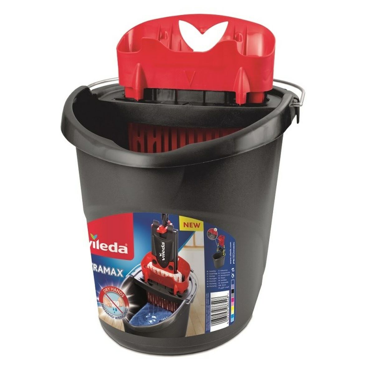 Secchio per Pavimenti Vileda Ultramax Nero Rosso Plastica 10 L 38 x 38 x 38 cm 2 S9126684_0