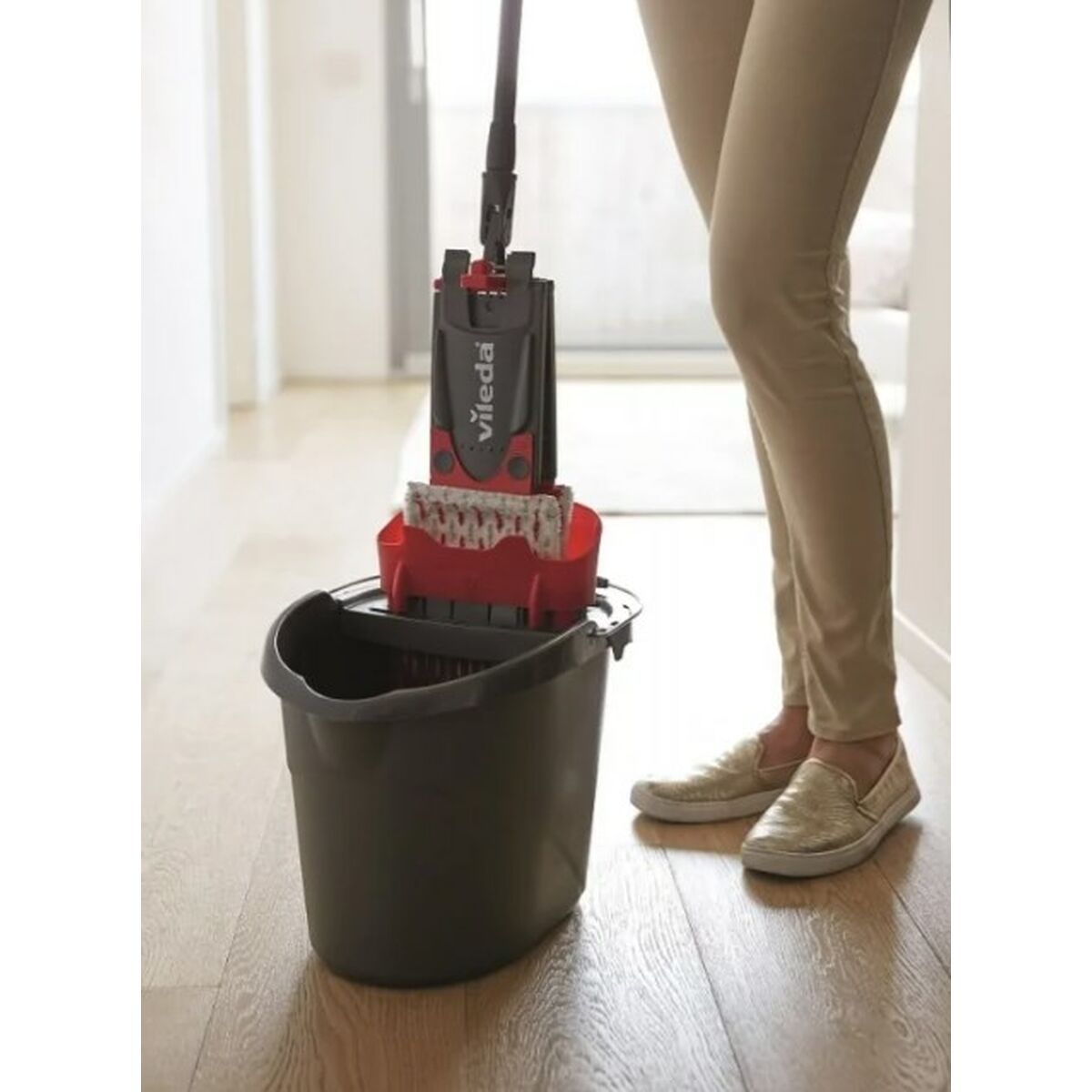 Secchio per Pavimenti Vileda Ultramax Nero Rosso Plastica 10 L 38 x 38 x 38 cm 3 S9126684_1