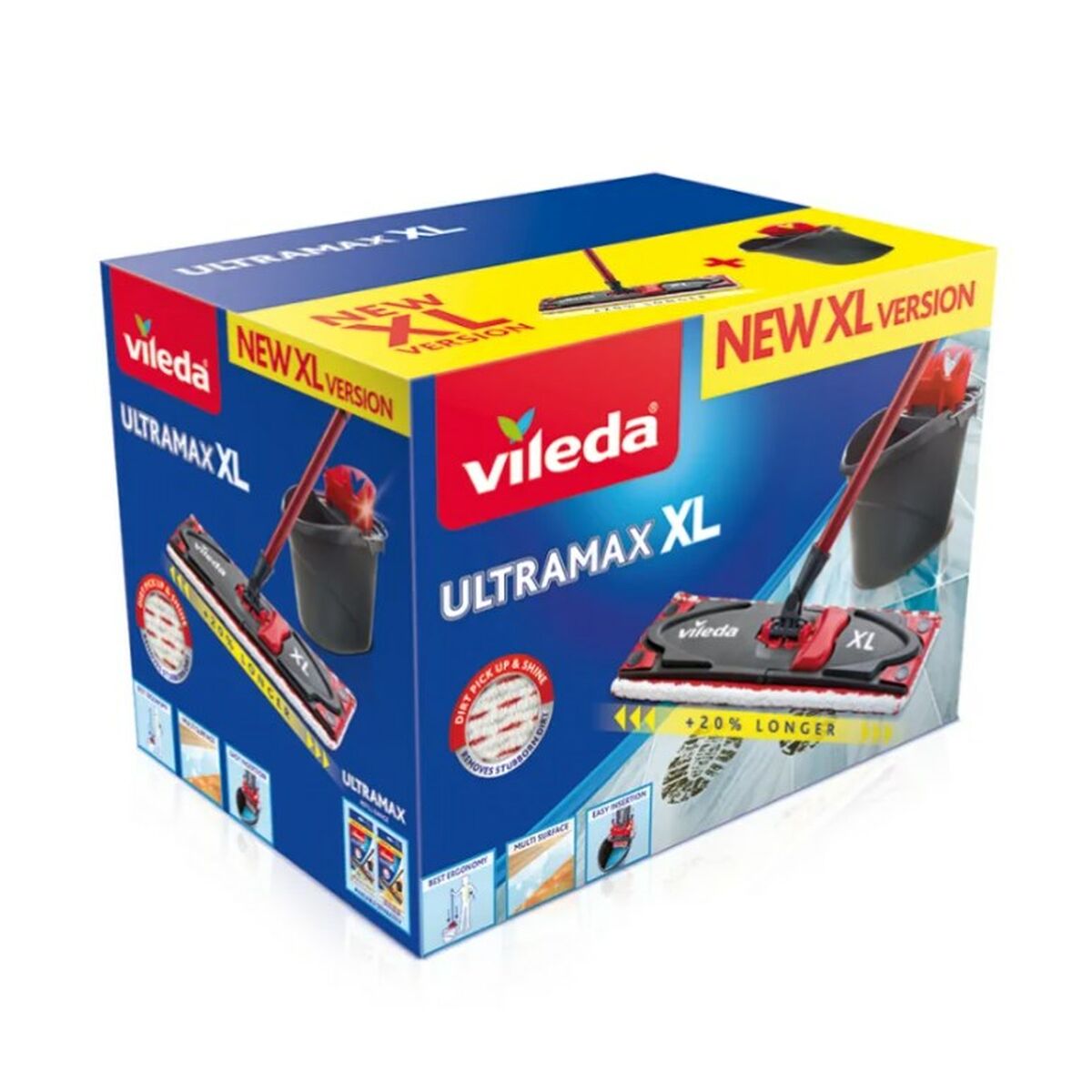 Spazzolone Vileda Ultramax XL Box Nero Rosso Microfibra 2 S9126701_0