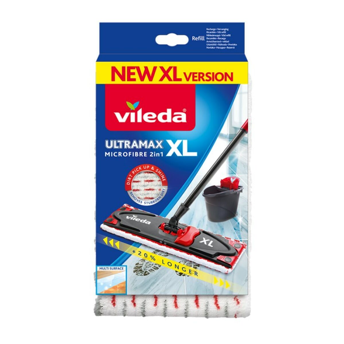 Ricambio Mocio Per Pavimenti Vileda UltraMax XL Microfibra (1 Unità) 2 S9126680_0