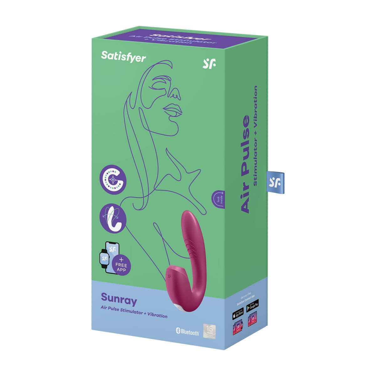 Vibratore Doppia Stimolazione Supernova Insertable Satisfyer Sunray Rosso Fucsia 2 S9402694_0