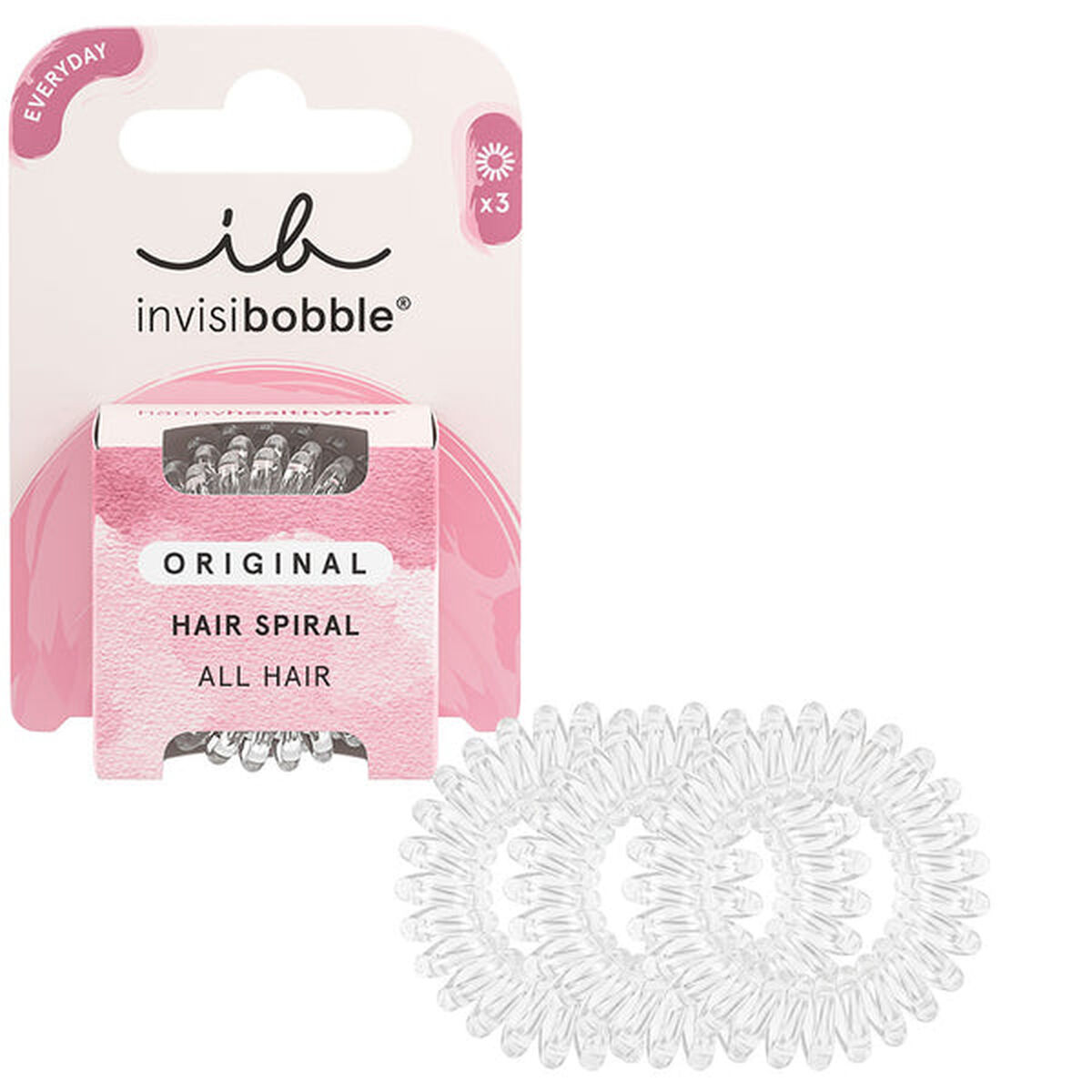 Elastici per capelli Invisibobble Invisibobble Elastico Spirale Trasparente 3 Unità 2 S05120485_0