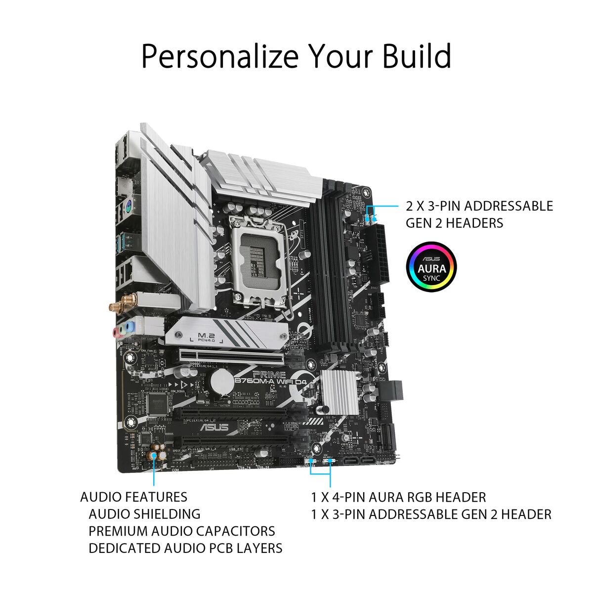 Scheda Madre Asus PRIME B760M-A WIFI D4 LGA 1700 Intel B760 6 S9124624_4