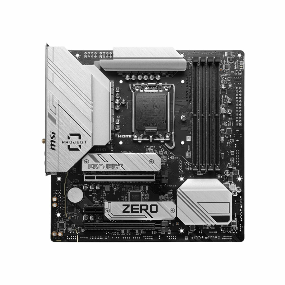 Scheda Madre MSI B760M PROJECT ZERO Intel B760 LGA 1700 3 S5627459_1